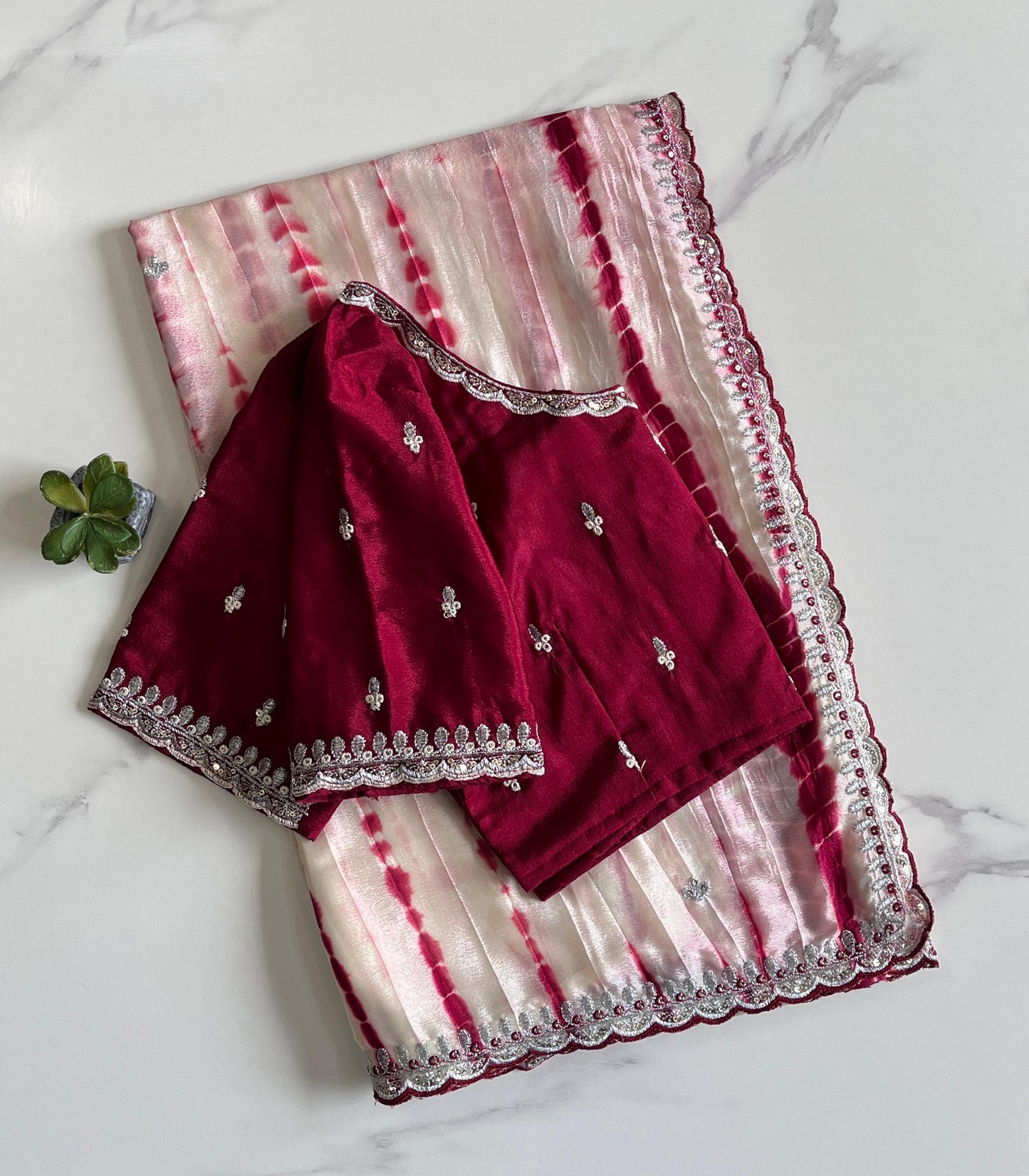Pure Chinnon Tie-Dye Saree