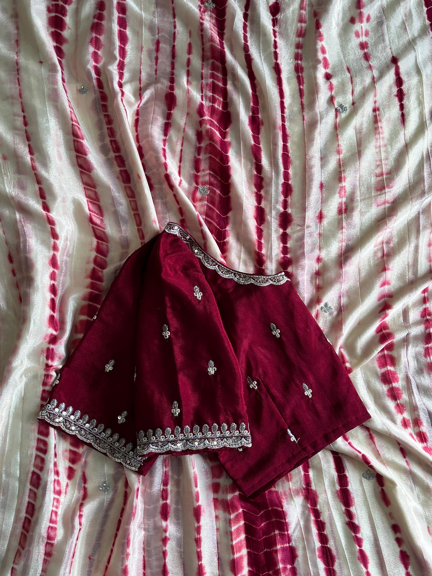 Pure Chinnon Tie-Dye Saree