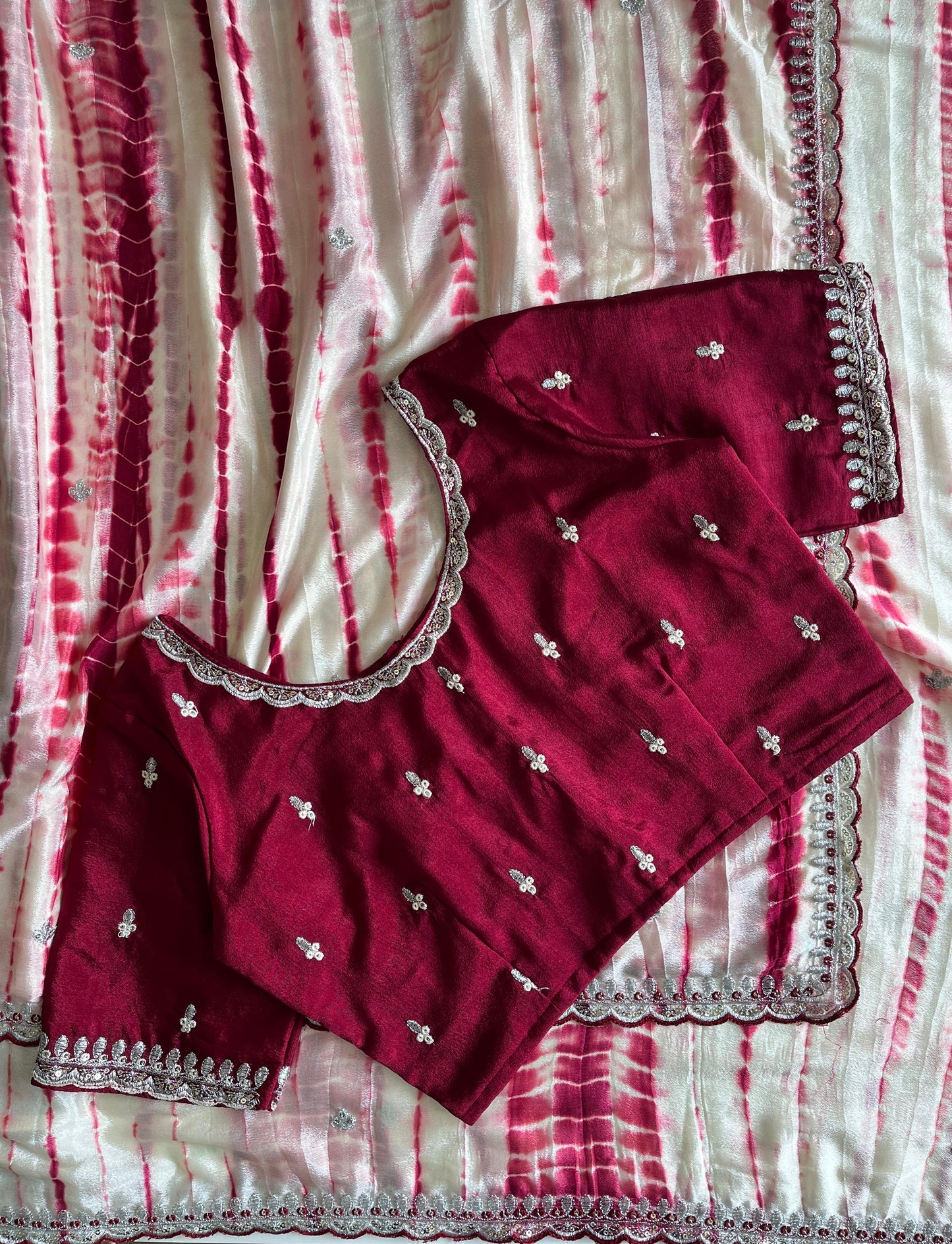 Pure Chinnon Tie-Dye Saree