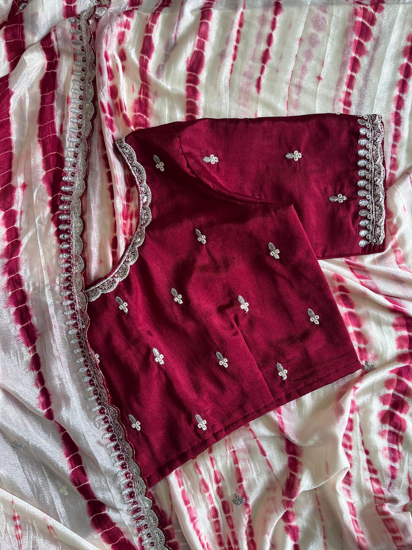 Pure Chinnon Tie-Dye Saree