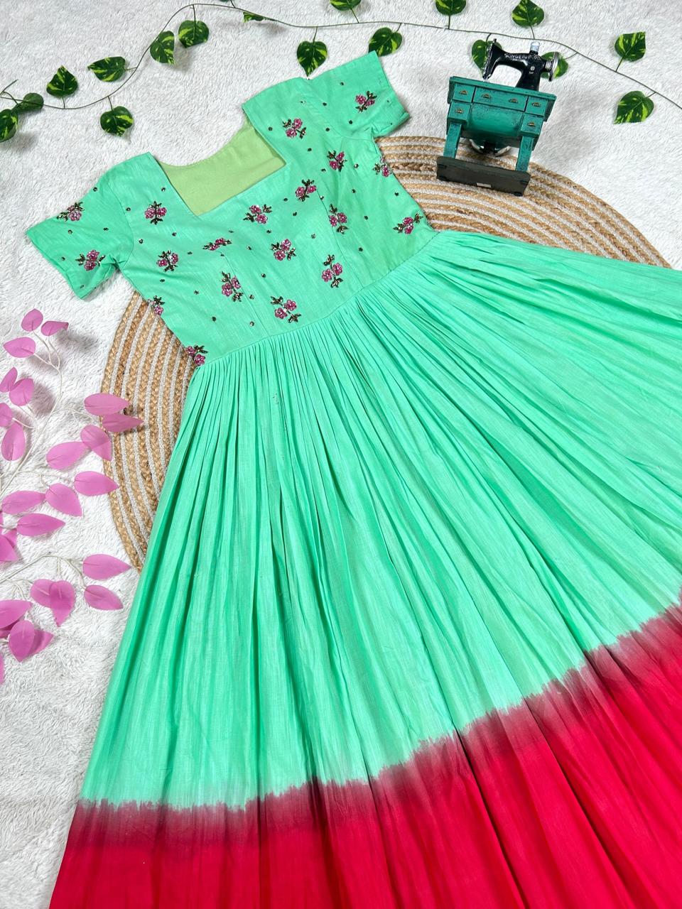 Dual color combo Gown