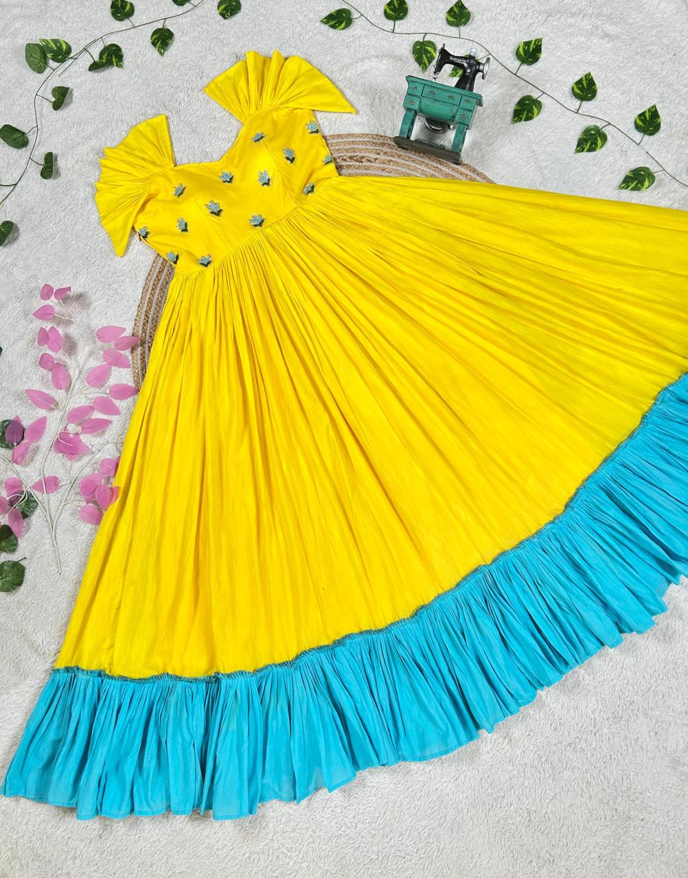 Dual color combo Gown