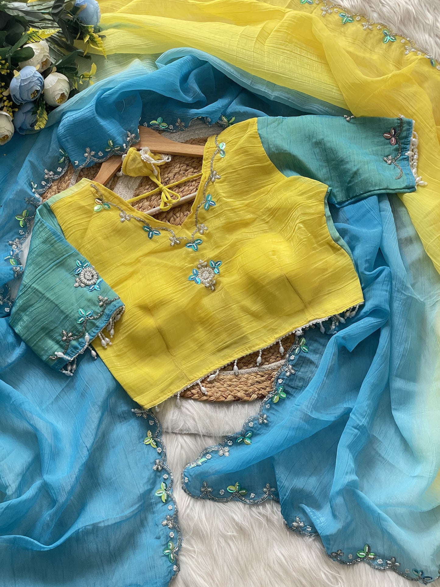 Pure Soft Crunchy Pedding Silk Saree