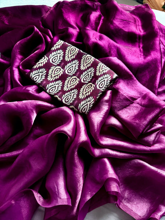 Dual Shaded Ombre Space Silk saree