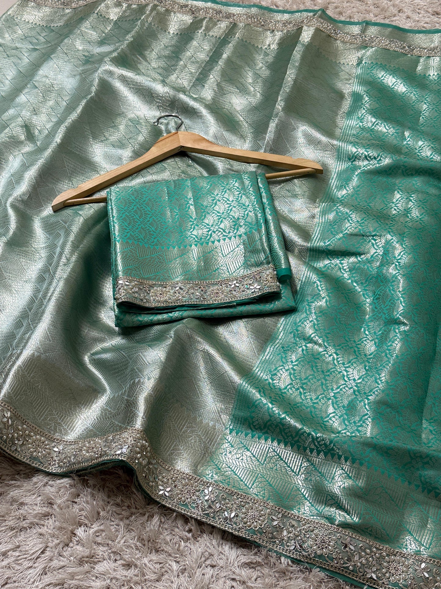 Kanjivaram Bridal Katan Tissue Silk Saree