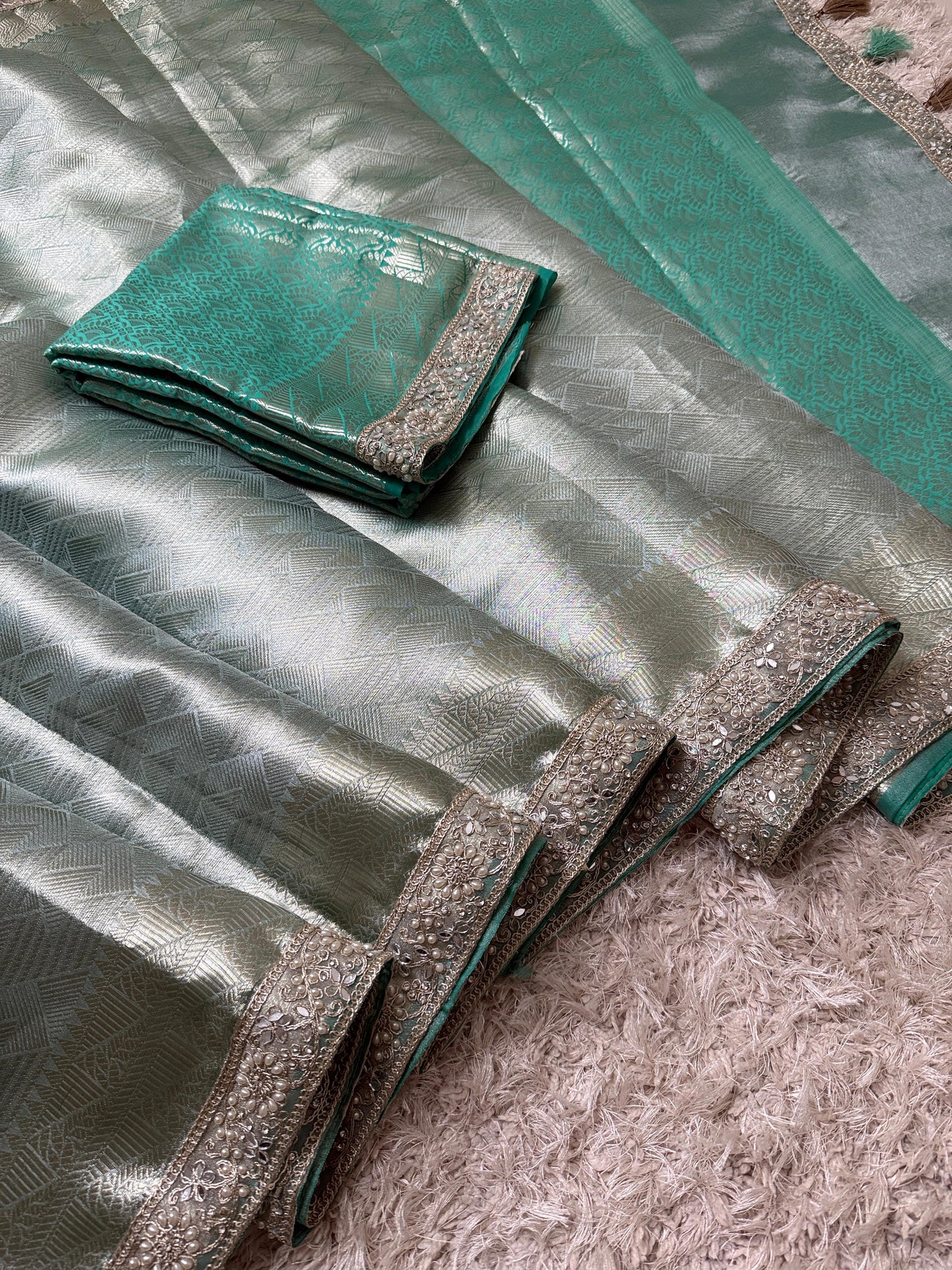 Kanjivaram Bridal Katan Tissue Silk Saree