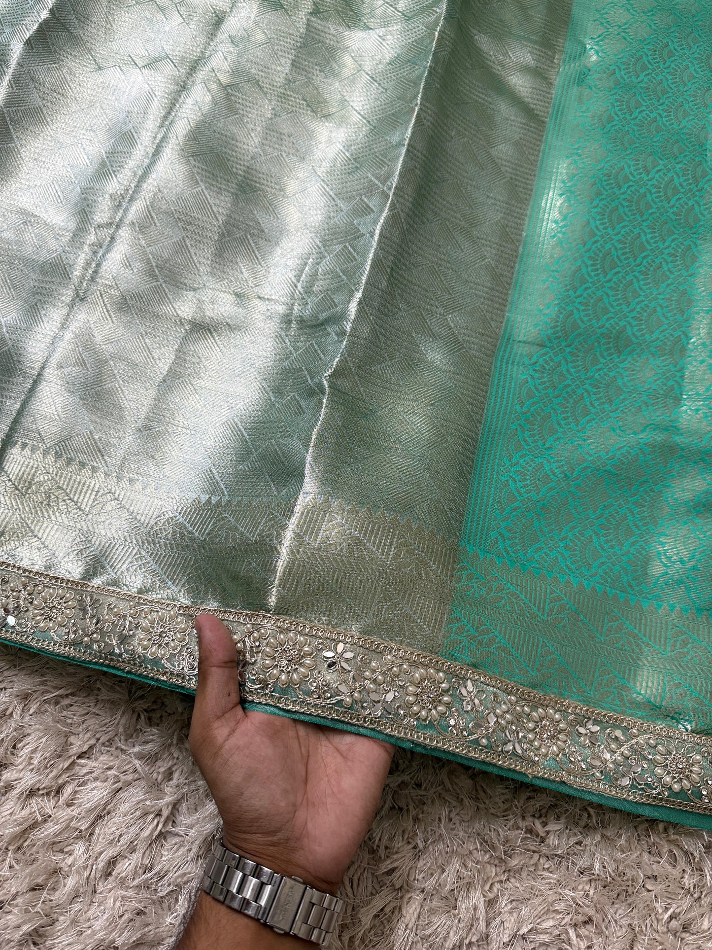 Kanjivaram Bridal Katan Tissue Silk Saree