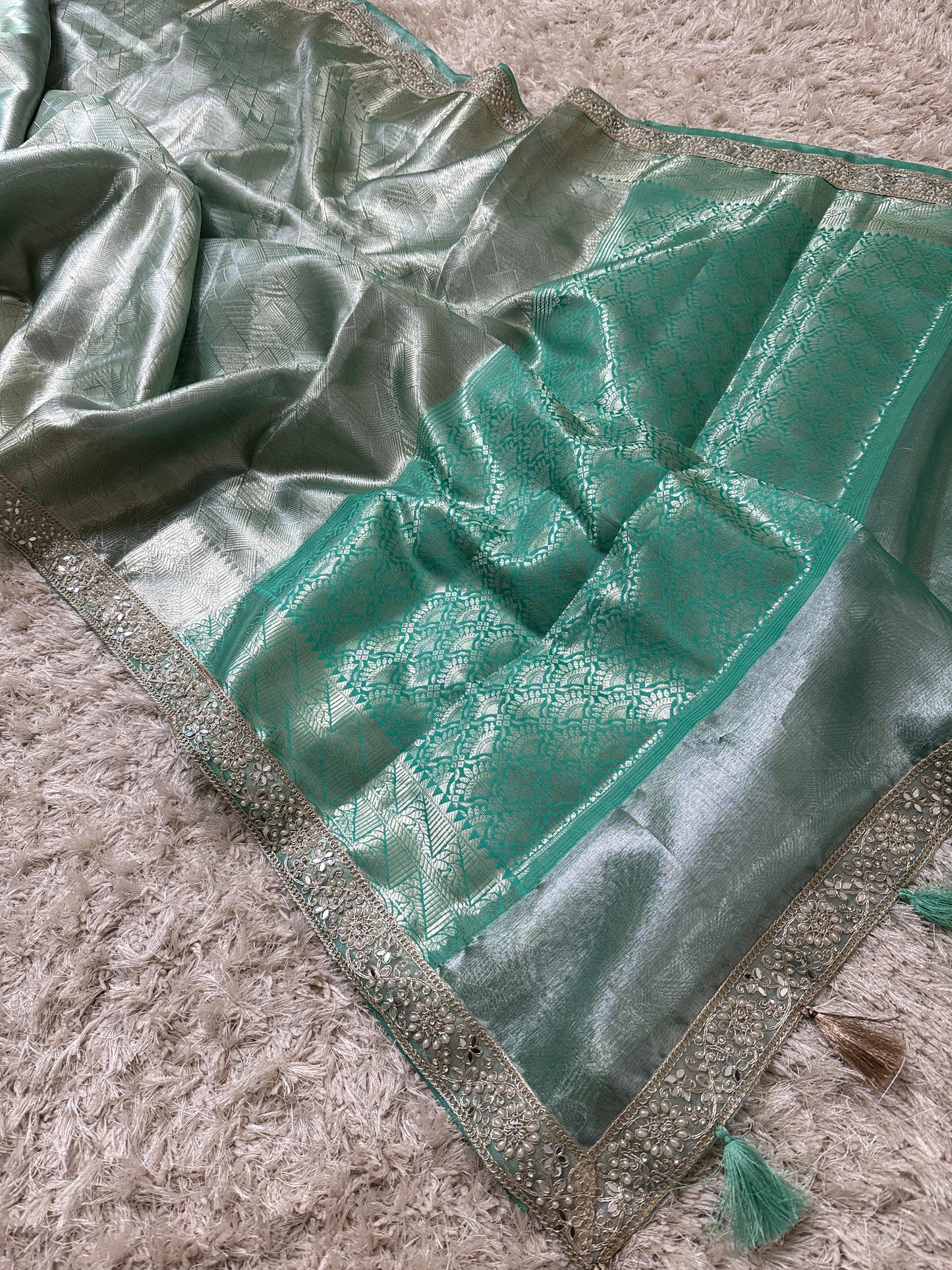 Kanjivaram Bridal Katan Tissue Silk Saree