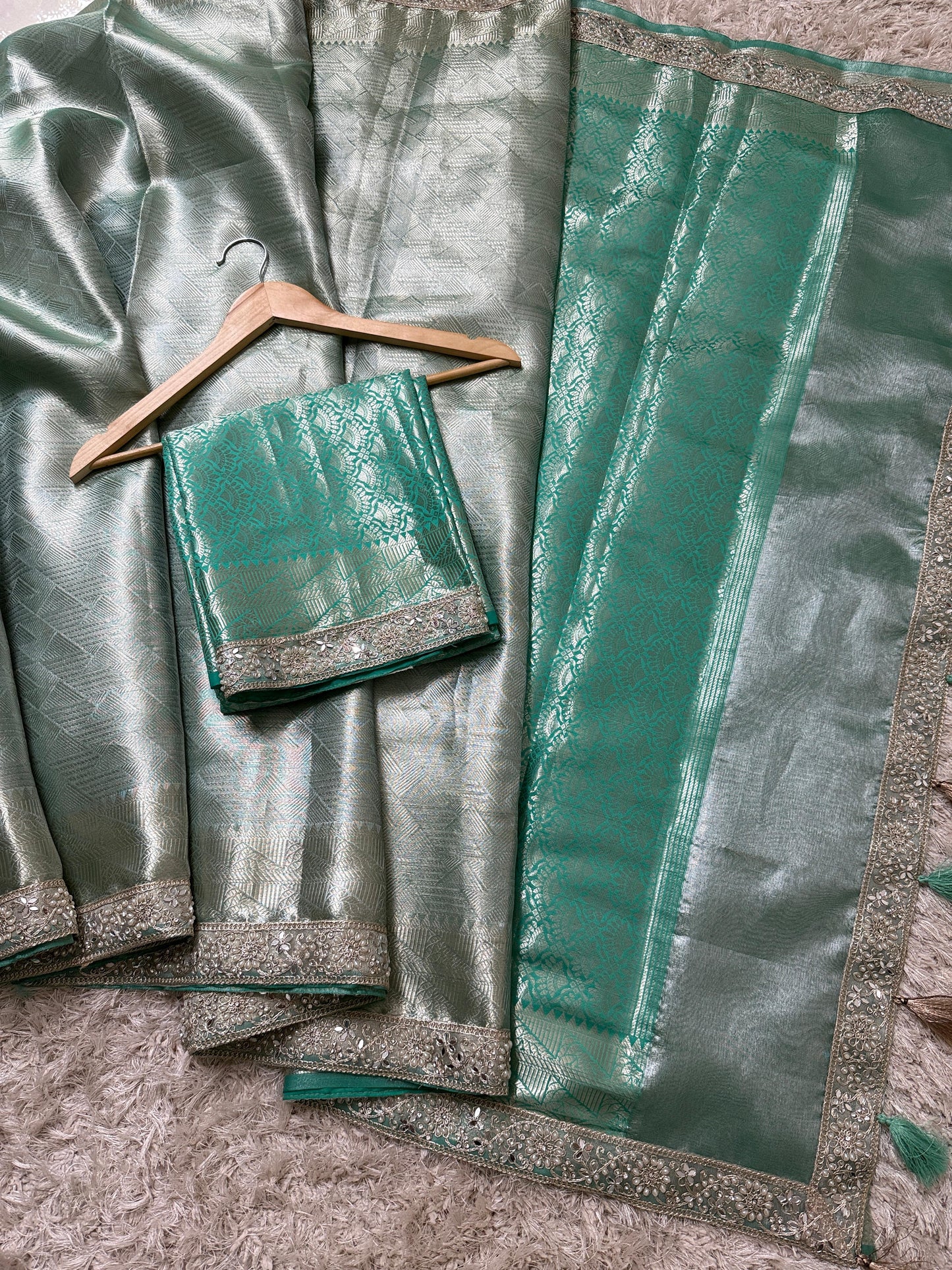 Kanjivaram Bridal Katan Tissue Silk Saree