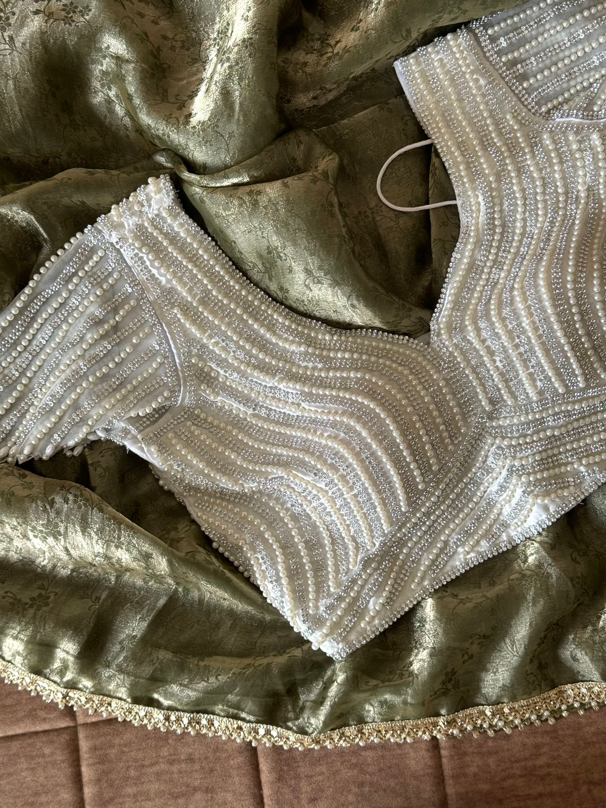 Space Silk Saree with Baraso Weaving