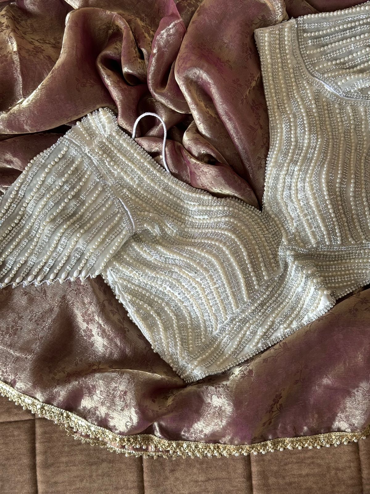 Space Silk Saree with Baraso Weaving