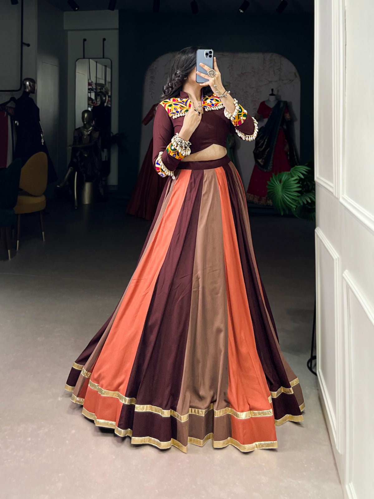 Elegant Stitched Lehenga Set