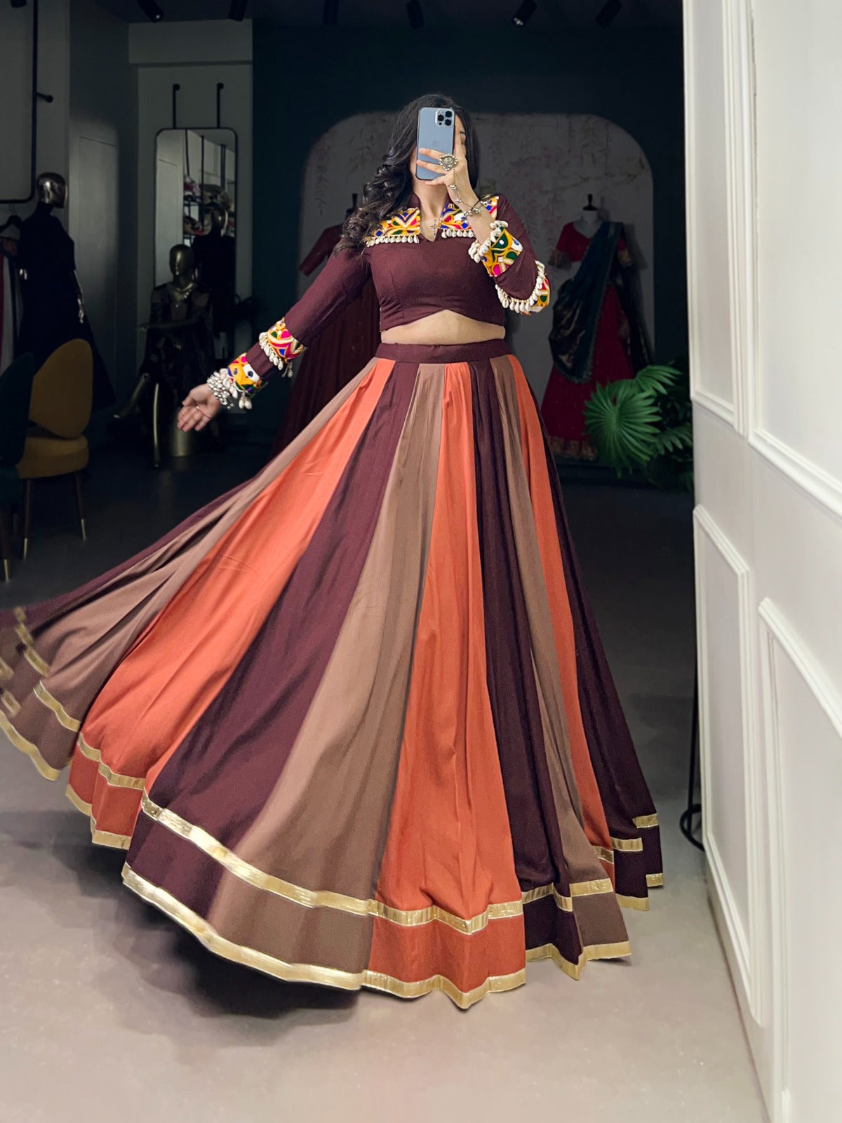 Elegant Stitched Lehenga Set