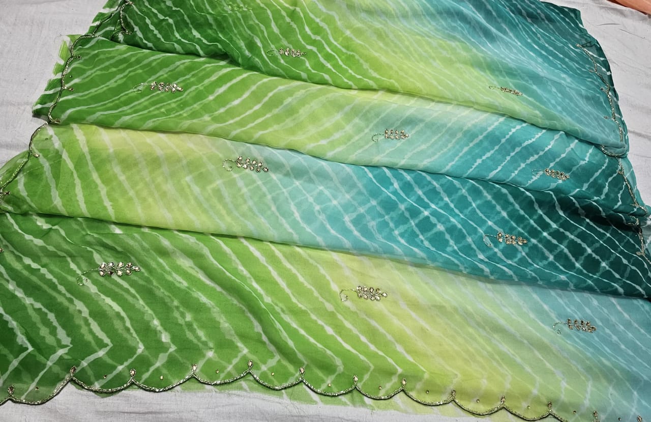 Half Pure Handwork Saree