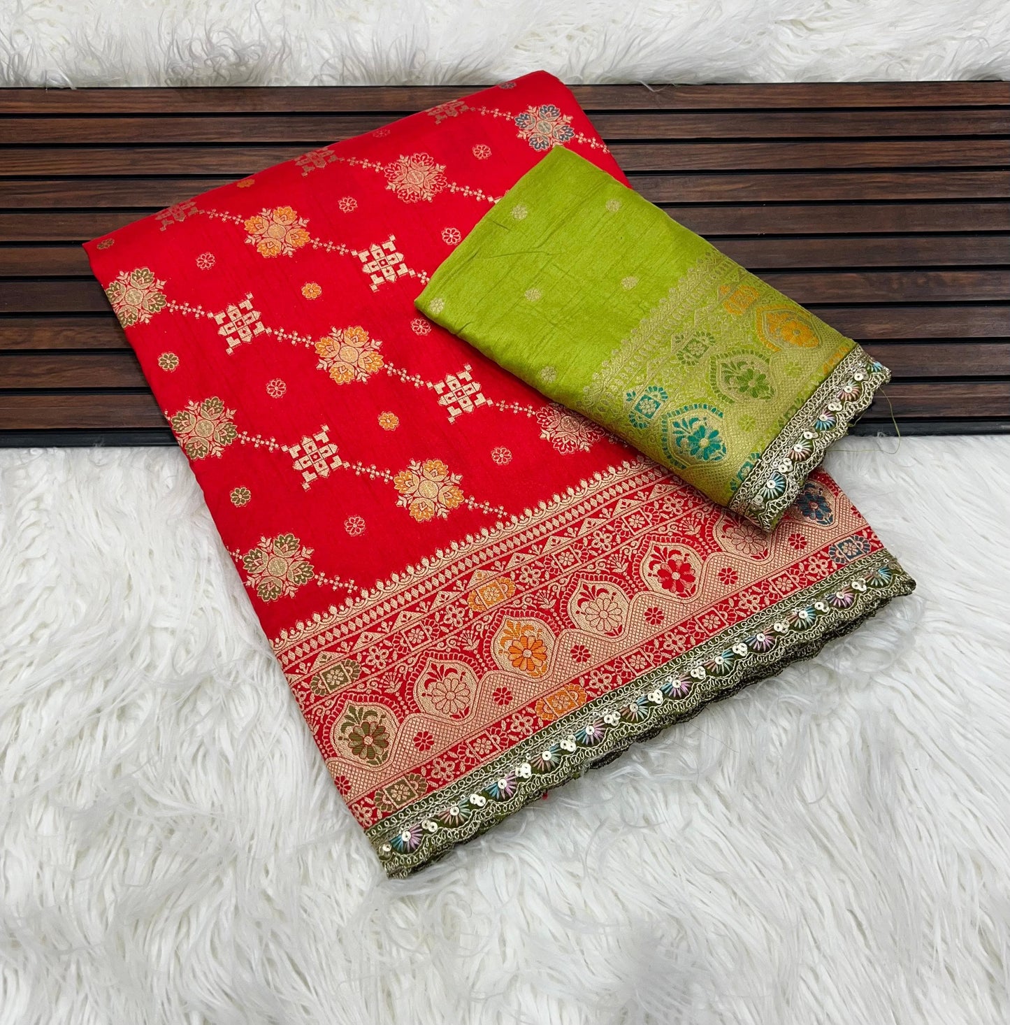 Hand-Dyed Saree with Elegant Detailing