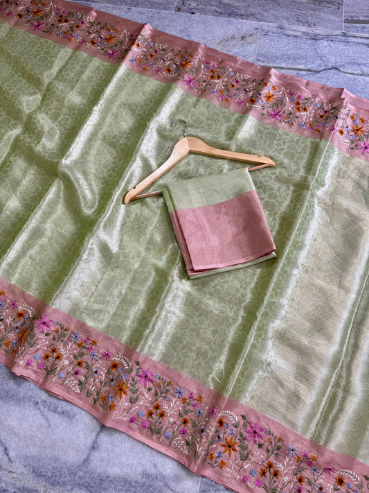 Banarasi Soft Tissue Saree with Zari Weaving