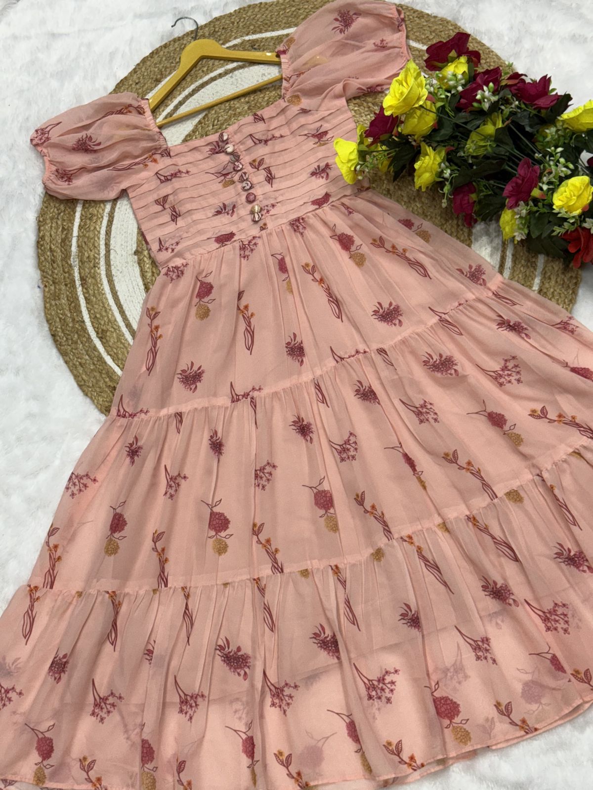 Floral Printed Georgette Frock
