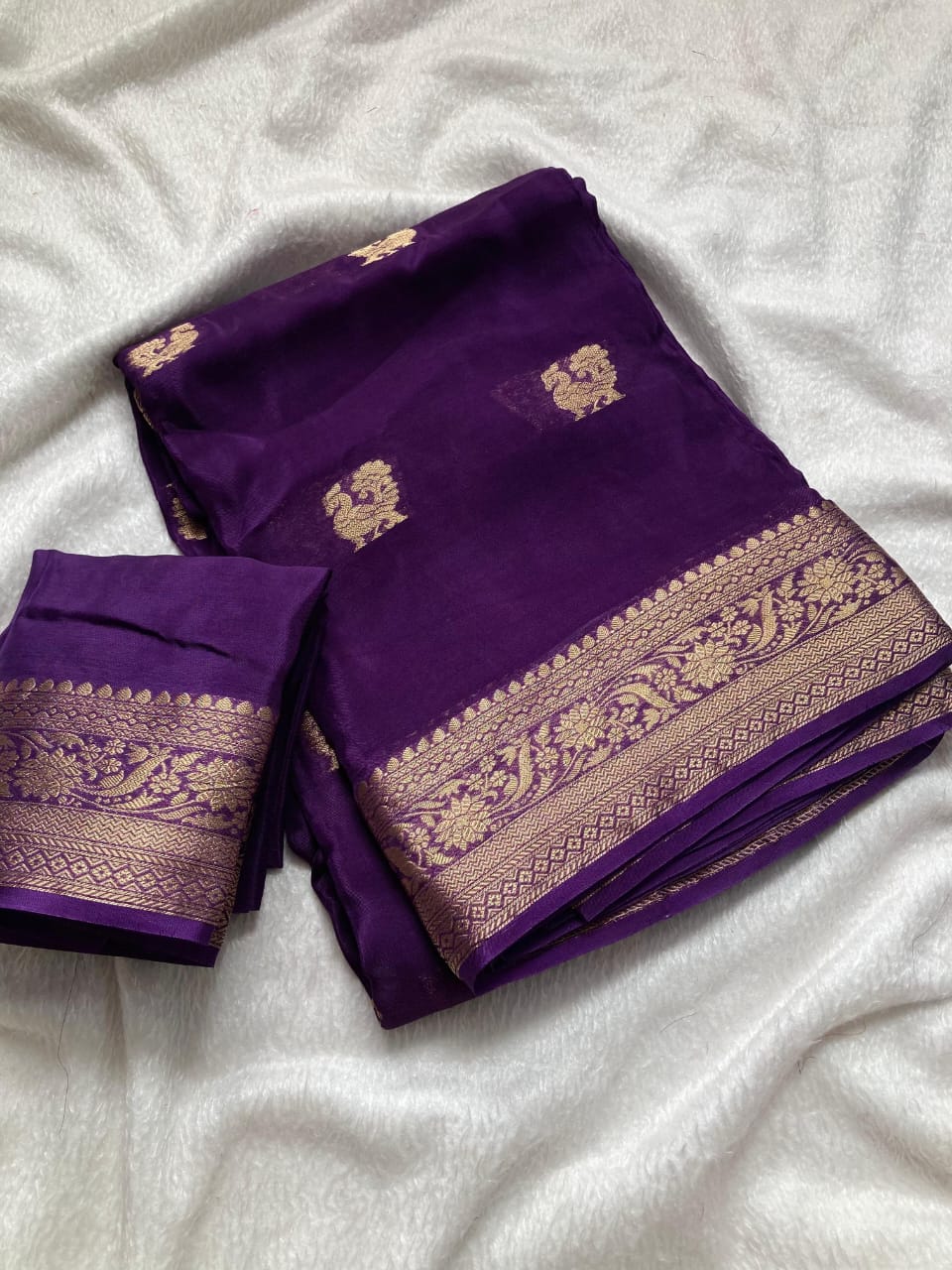 Mysore Silk Crepe Saree