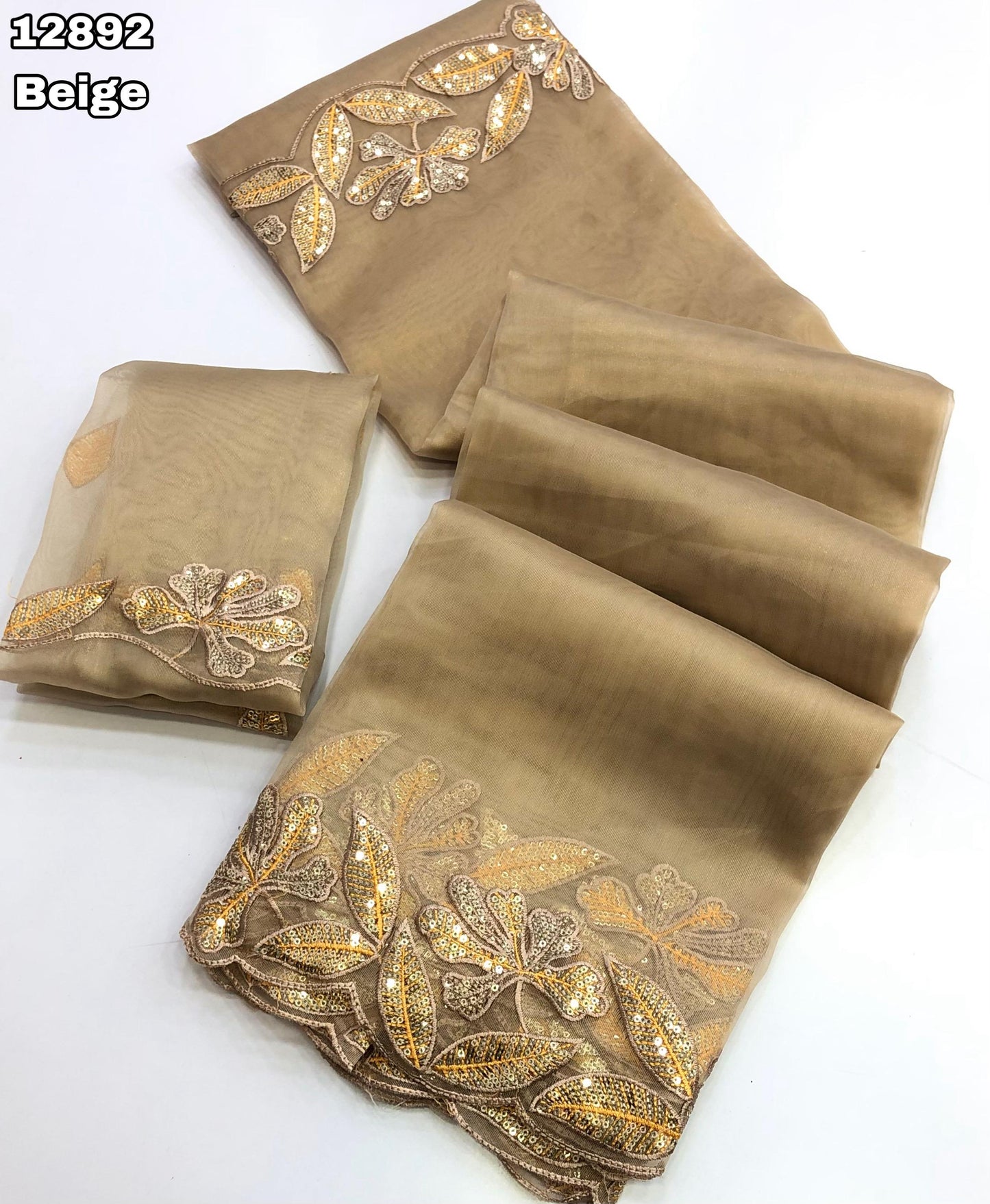 Tissue Silk Gold Embroidery Saree