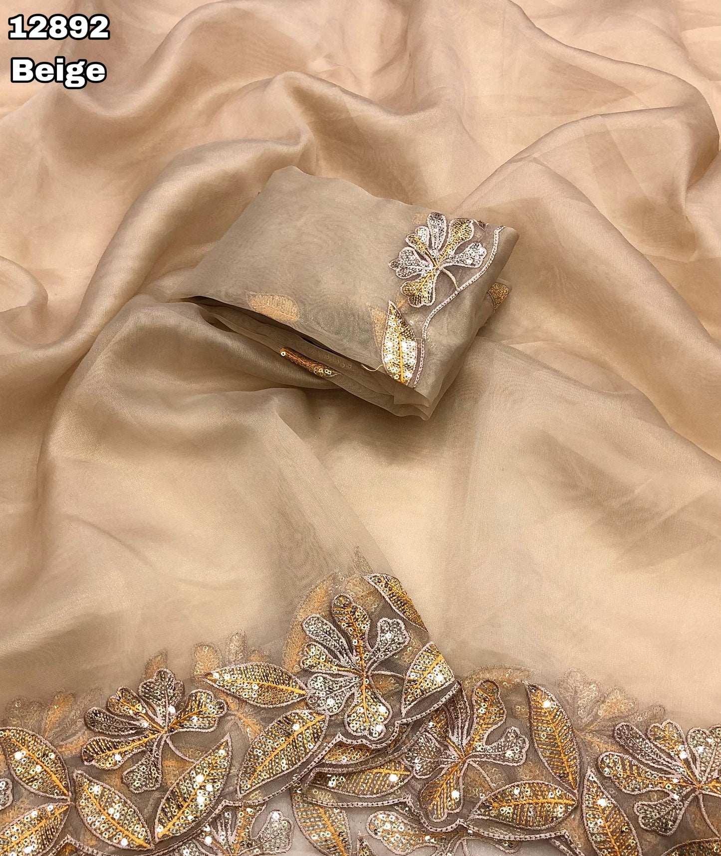 Tissue Silk Gold Embroidery Saree