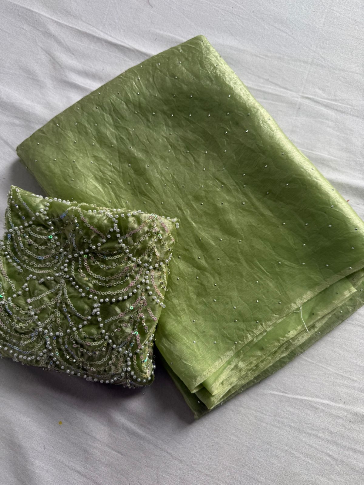 Fendy Satin Dual Shade Saree