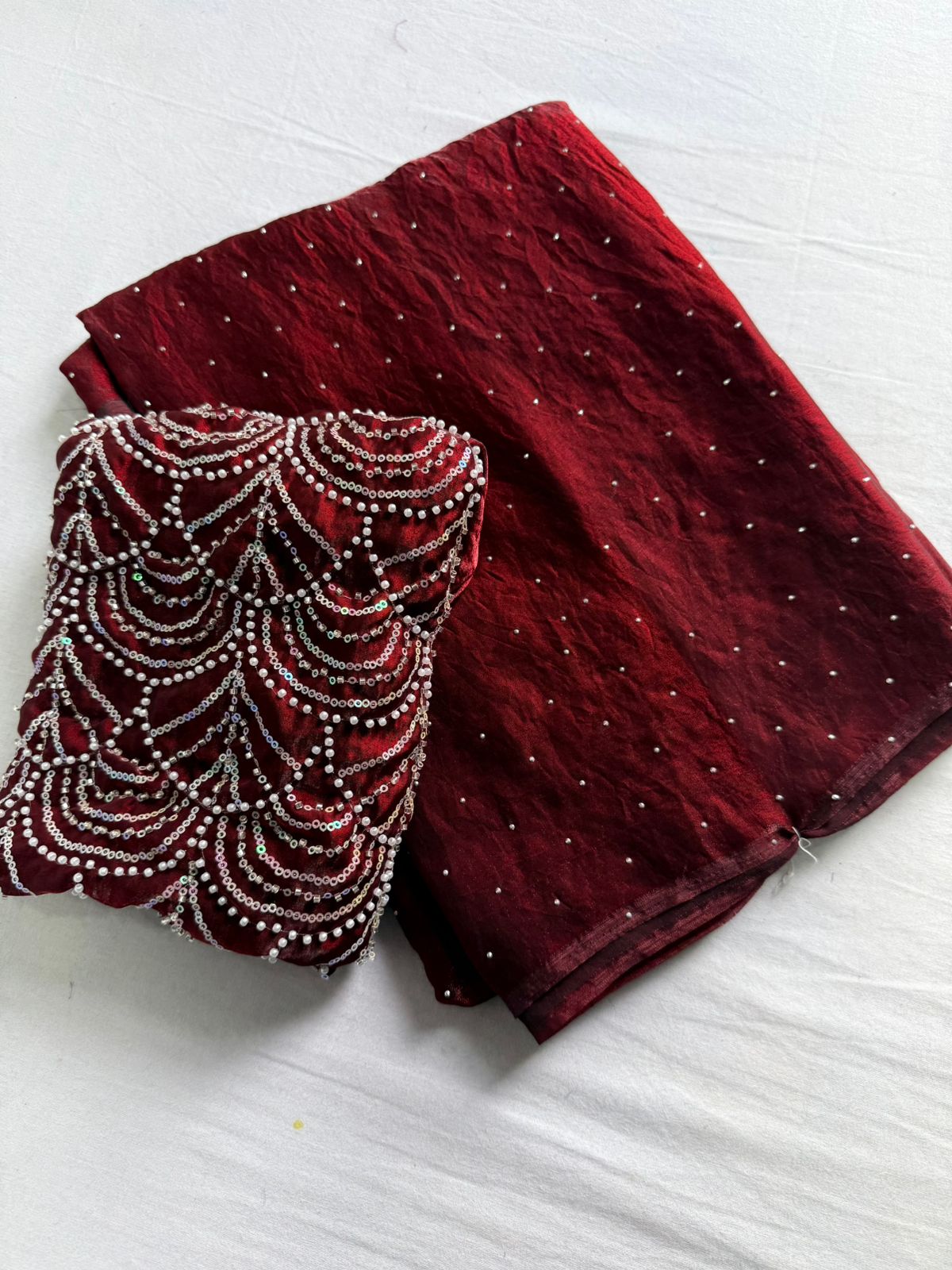 Fendy Satin Dual Shade Saree