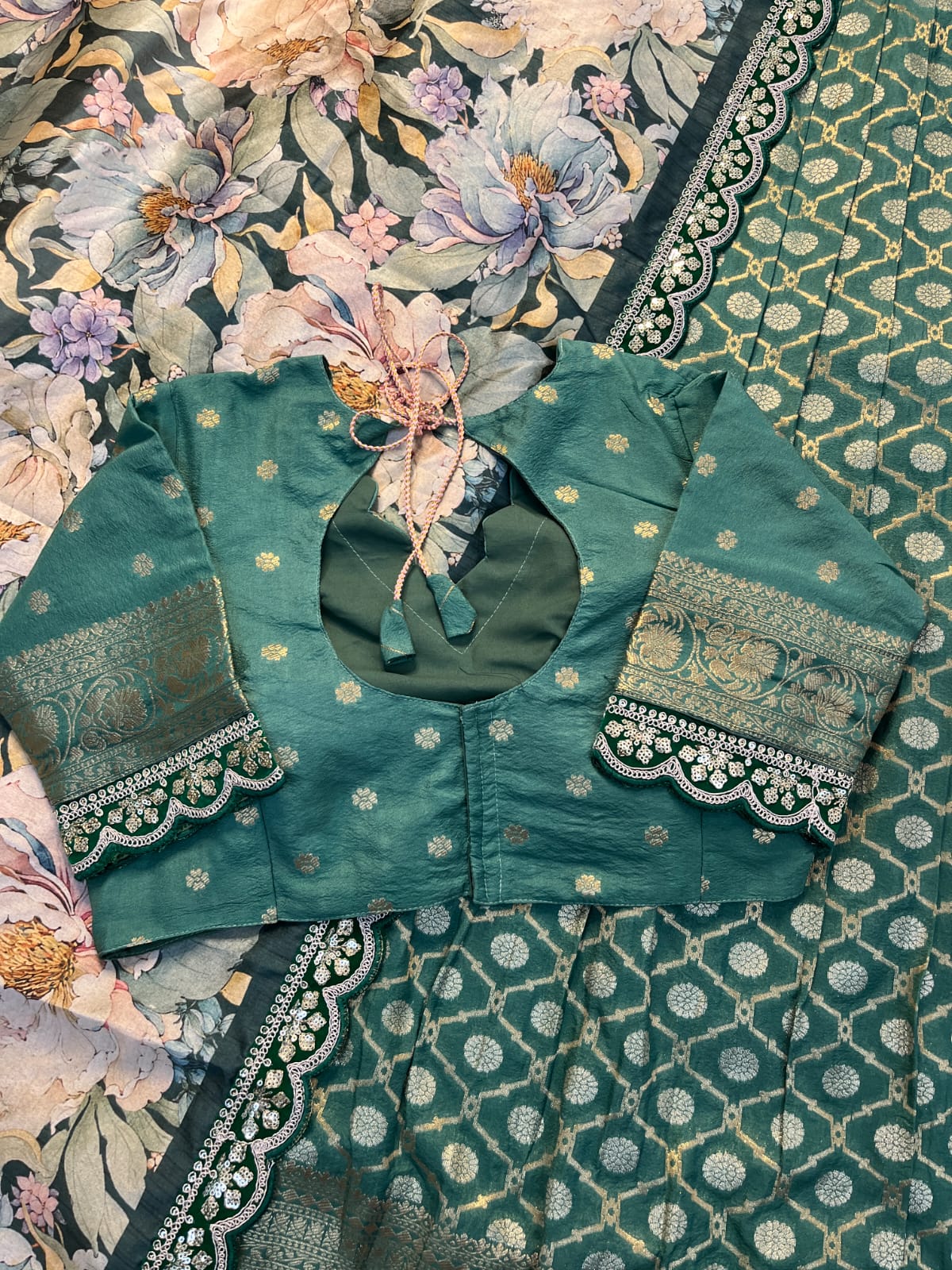 Pure Banarasi Zari Meena Weaved Lehenga Set