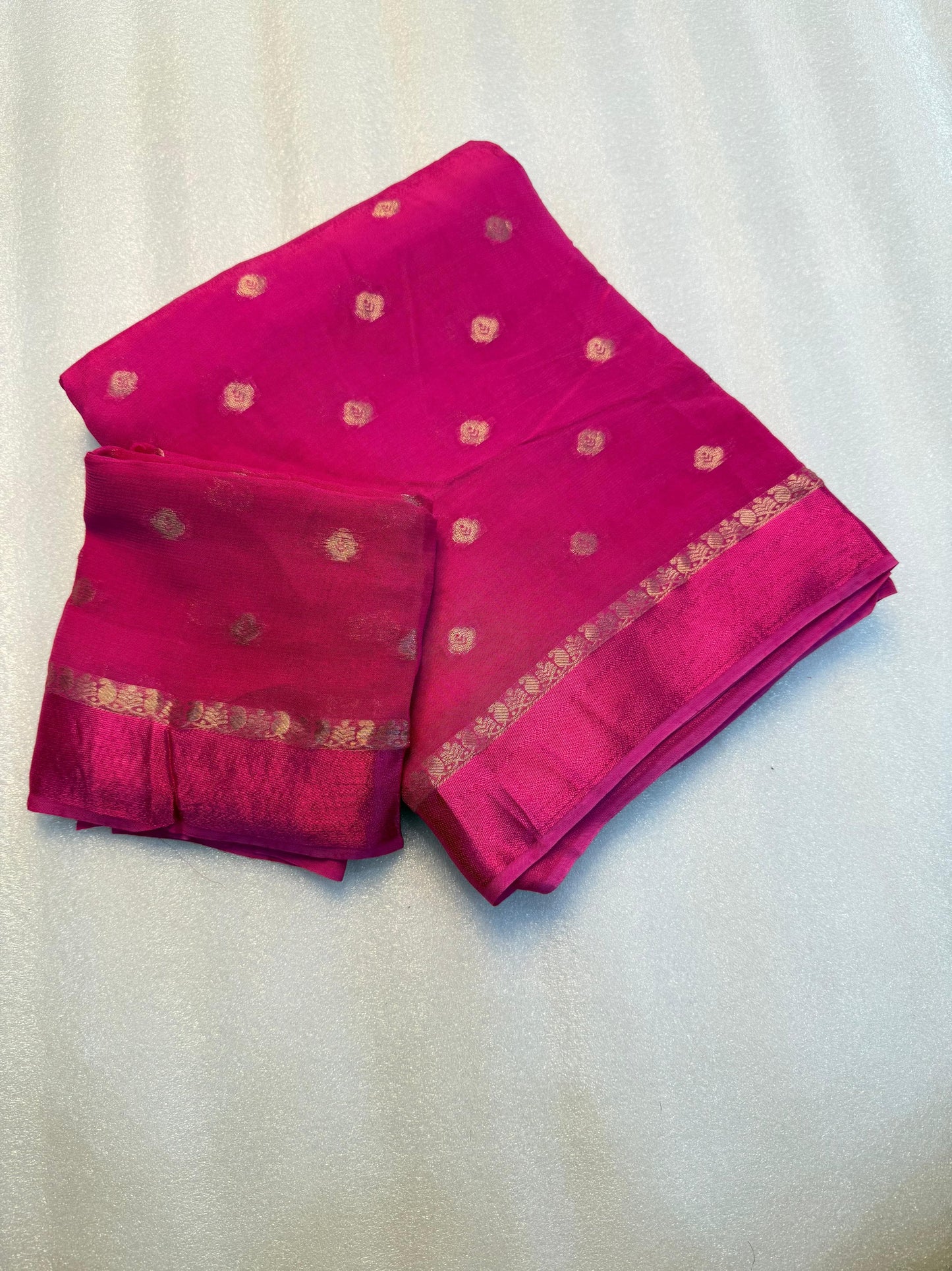 Pure Soft Zari Weaving Chinnon Saree