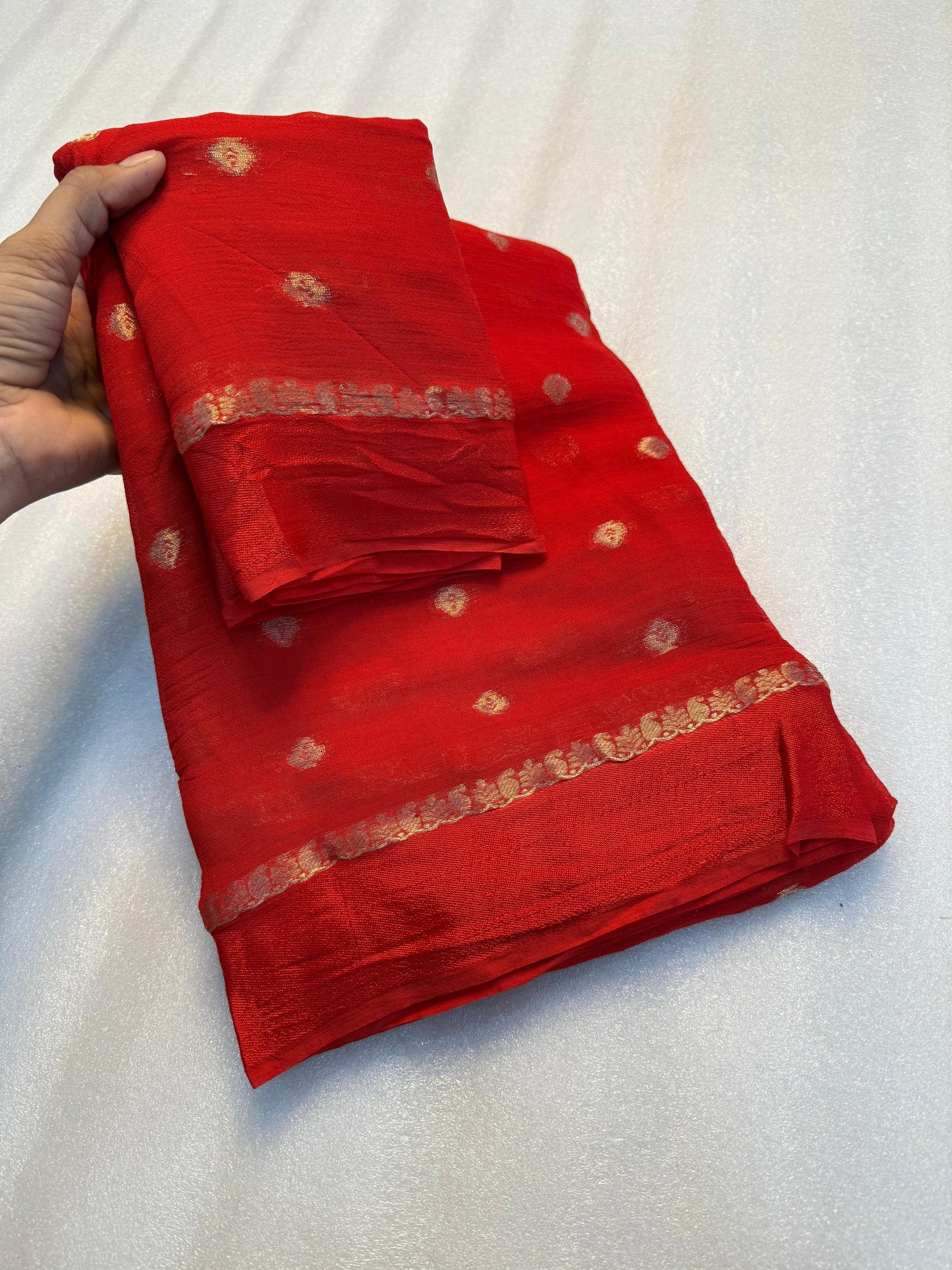 Pure Soft Zari Weaving Chinnon Saree