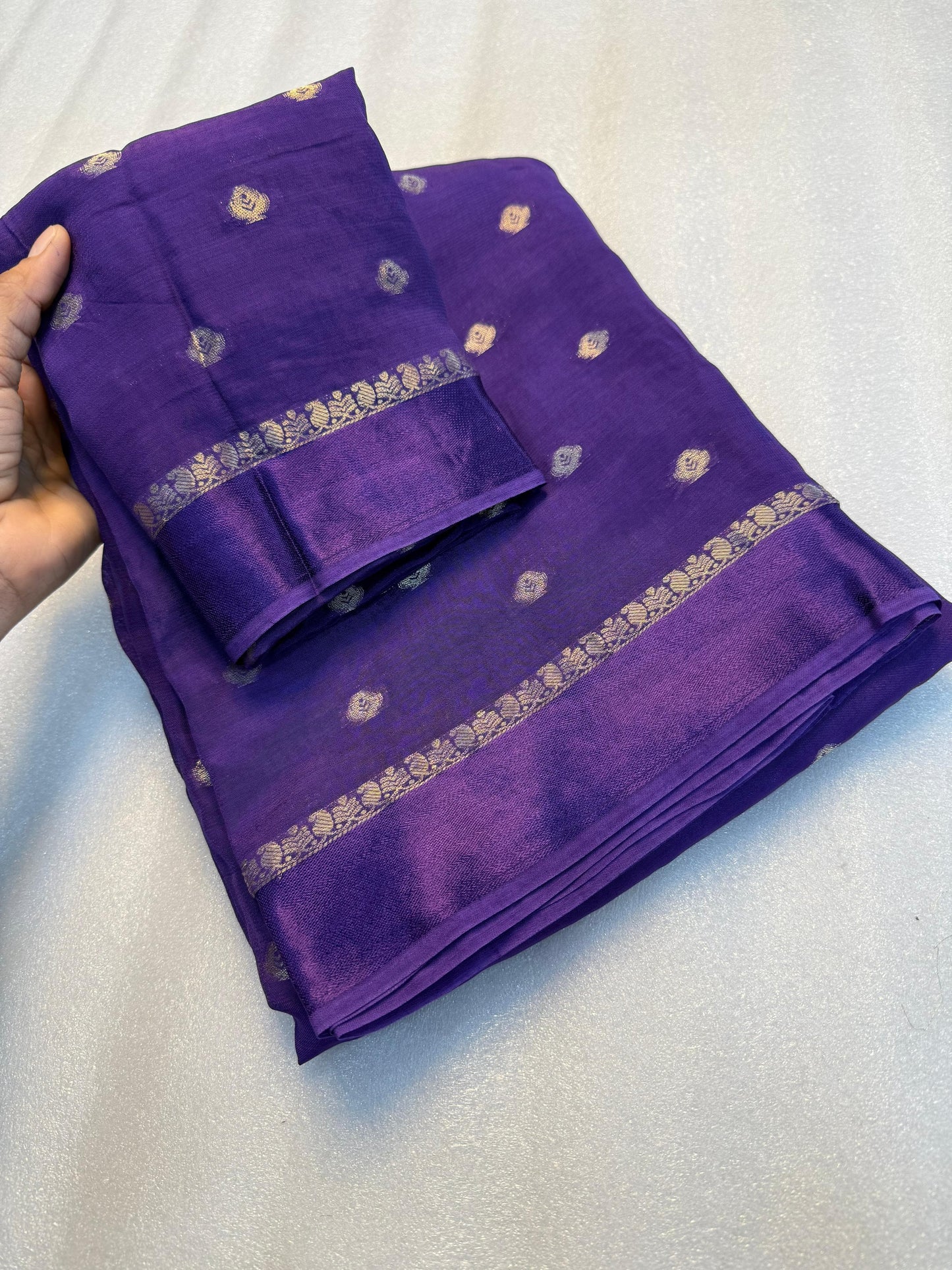 Pure Soft Zari Weaving Chinnon Saree