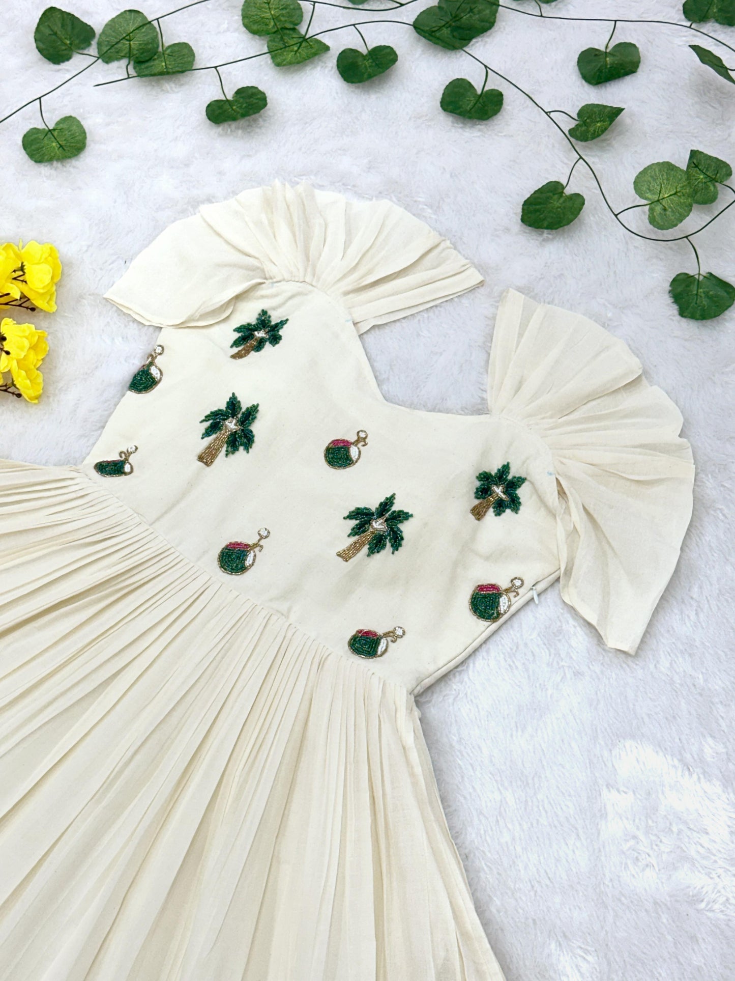 Mul-Mul Magic Midi Dress – With Maggam Work