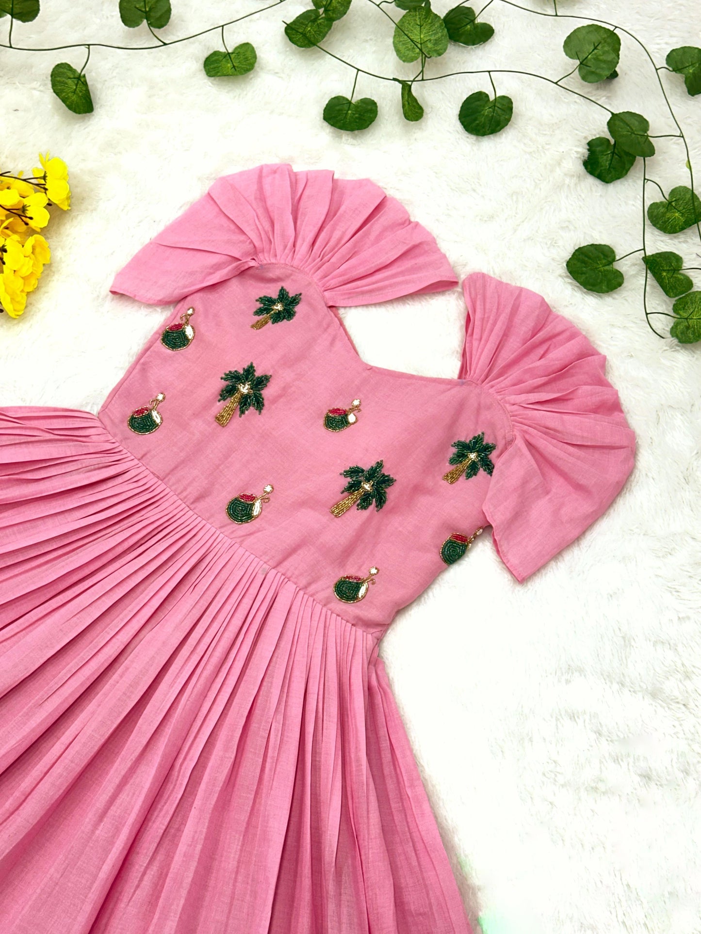 Mul-Mul Magic Midi Dress – With Maggam Work