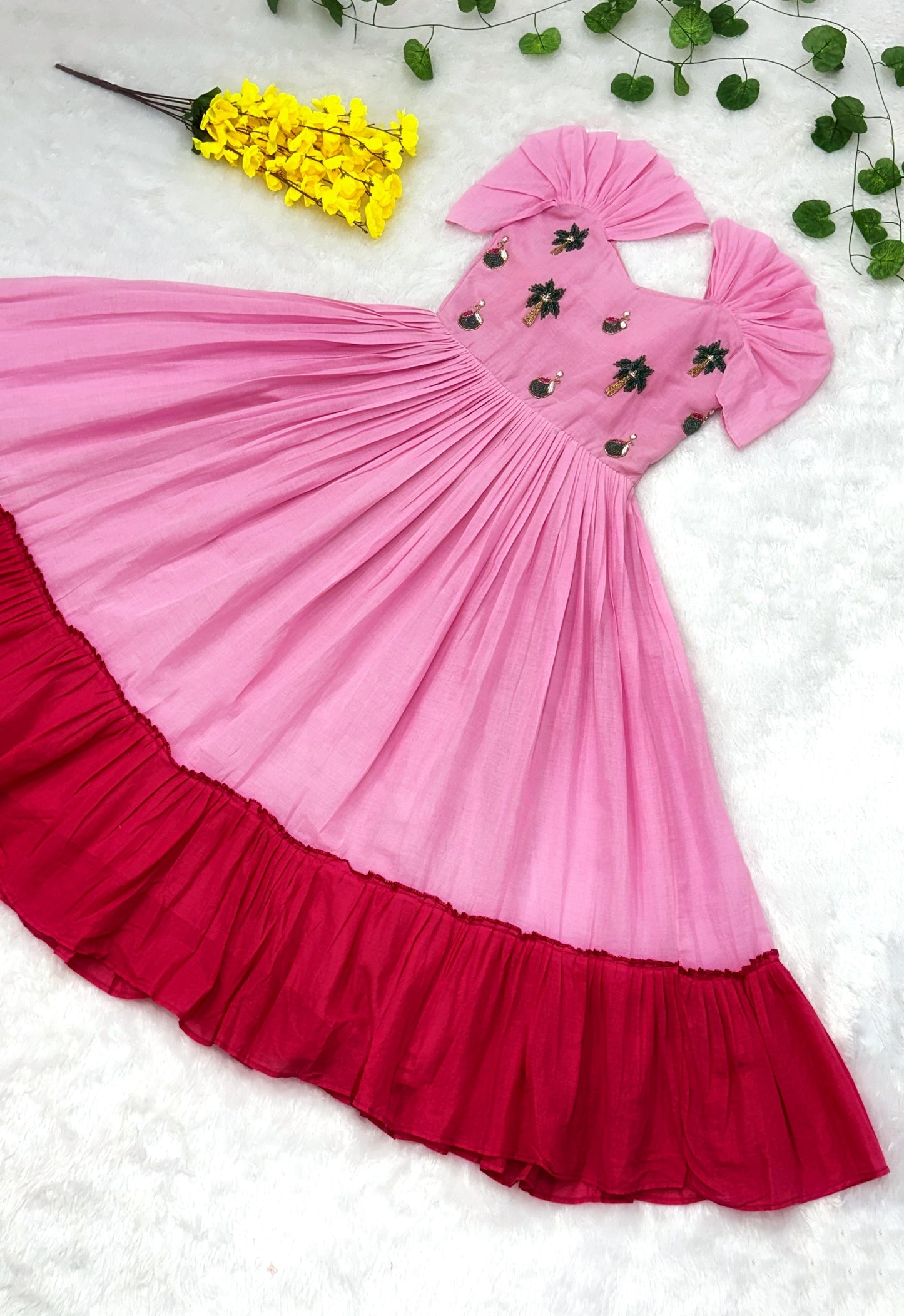 Mul-Mul Magic Midi Dress – With Maggam Work