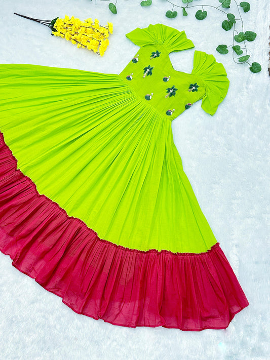 Mul-Mul Magic Midi Dress – With Maggam Work