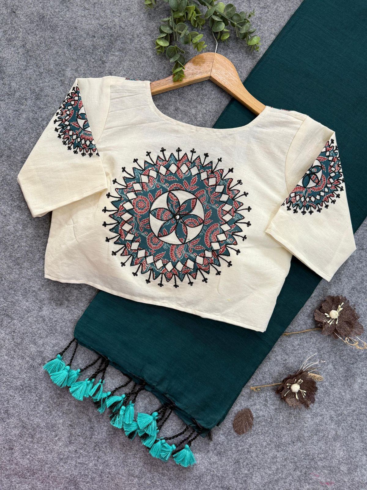 Khadi Cotton Saree Set