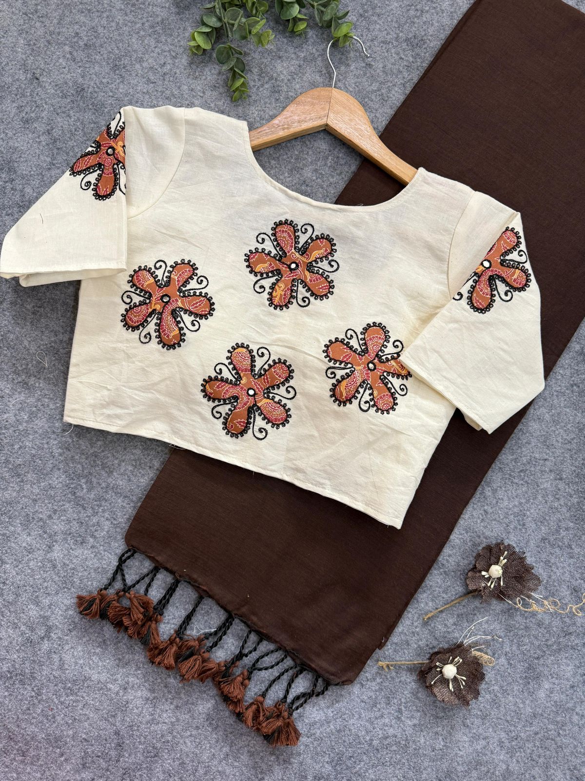 Khadi Cotton Saree Set