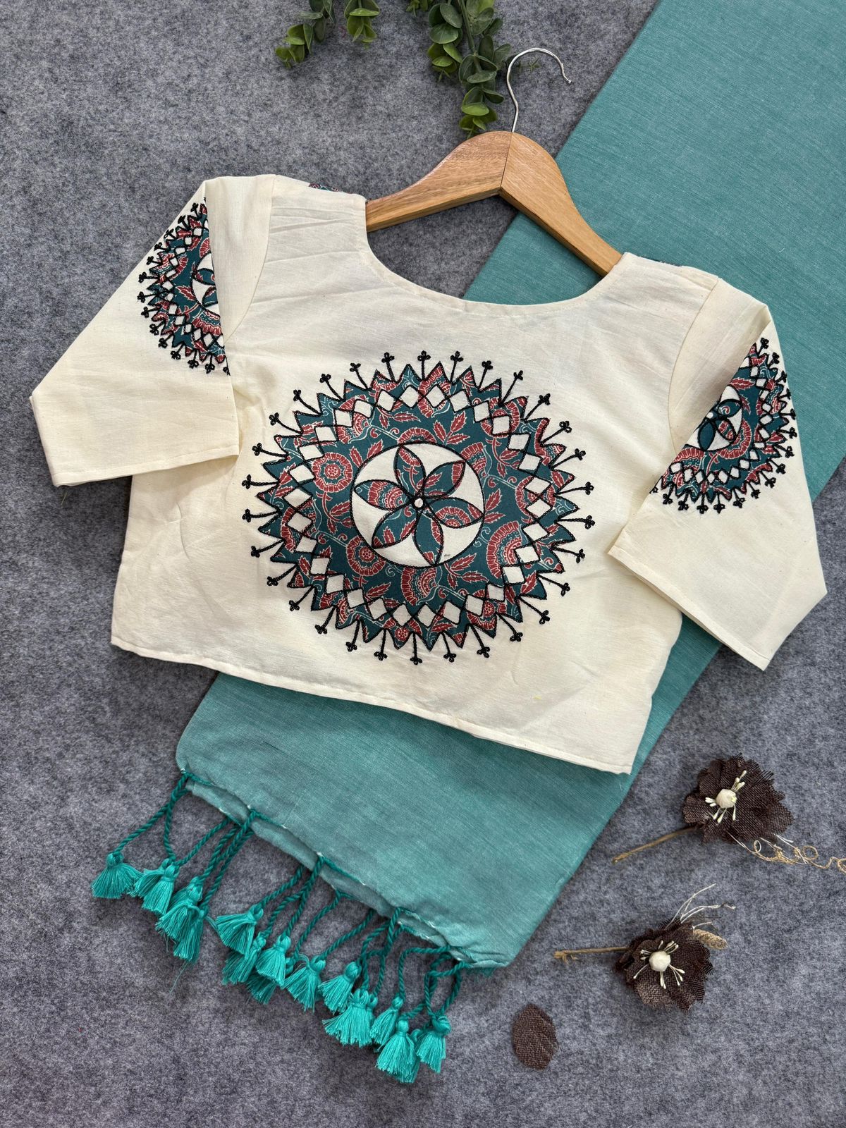 Khadi Cotton Saree Set