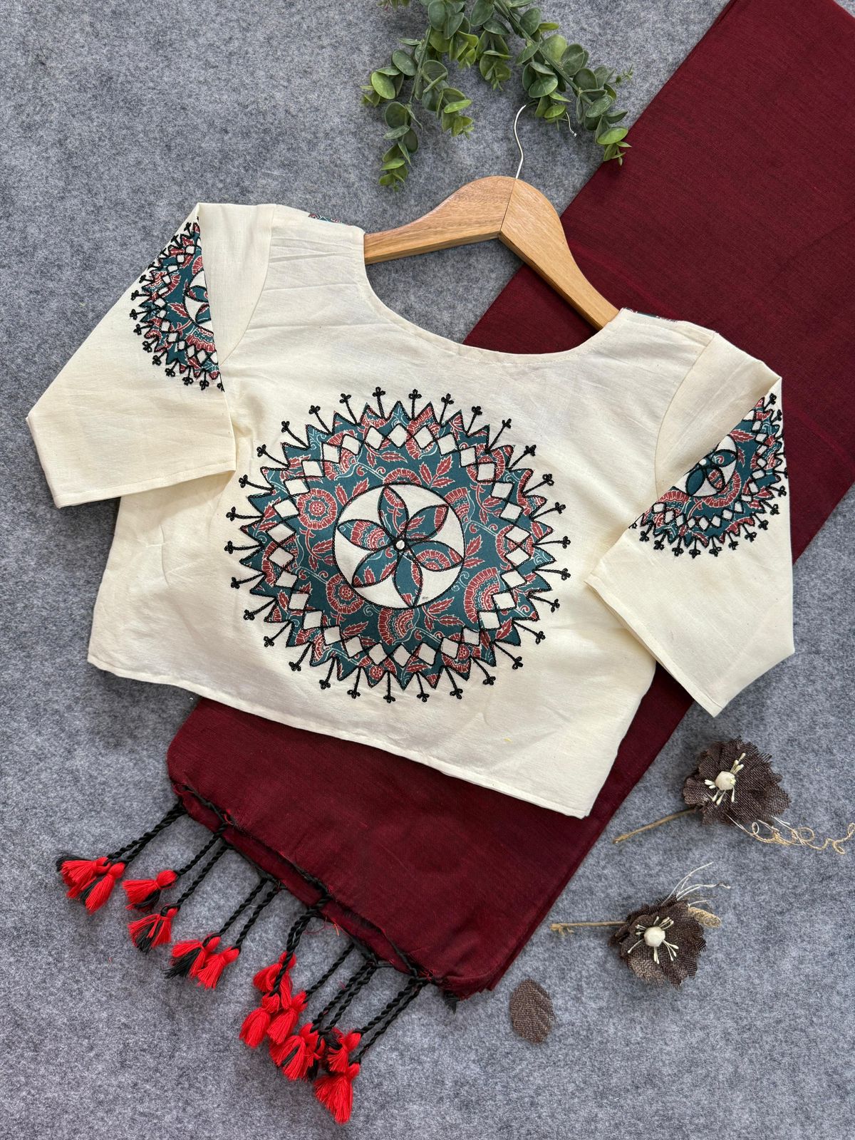 Khadi Cotton Saree Set