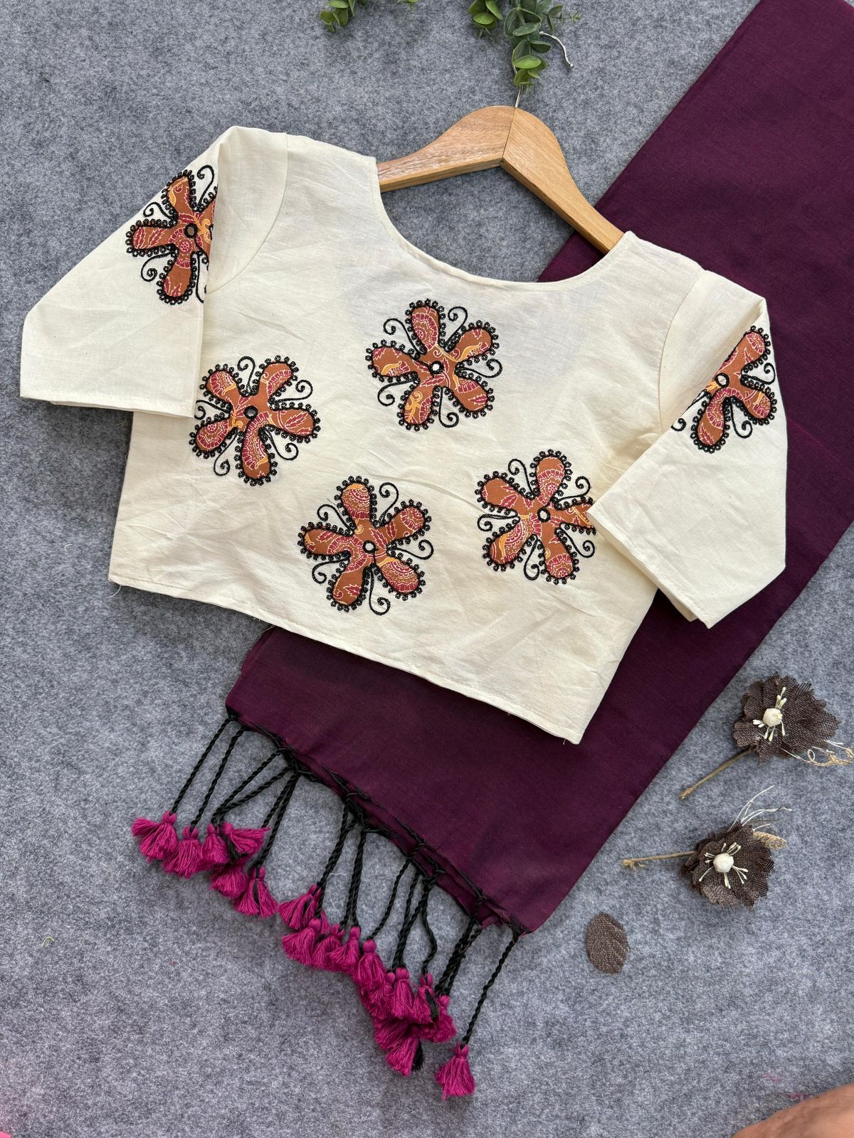 Khadi Cotton Saree Set