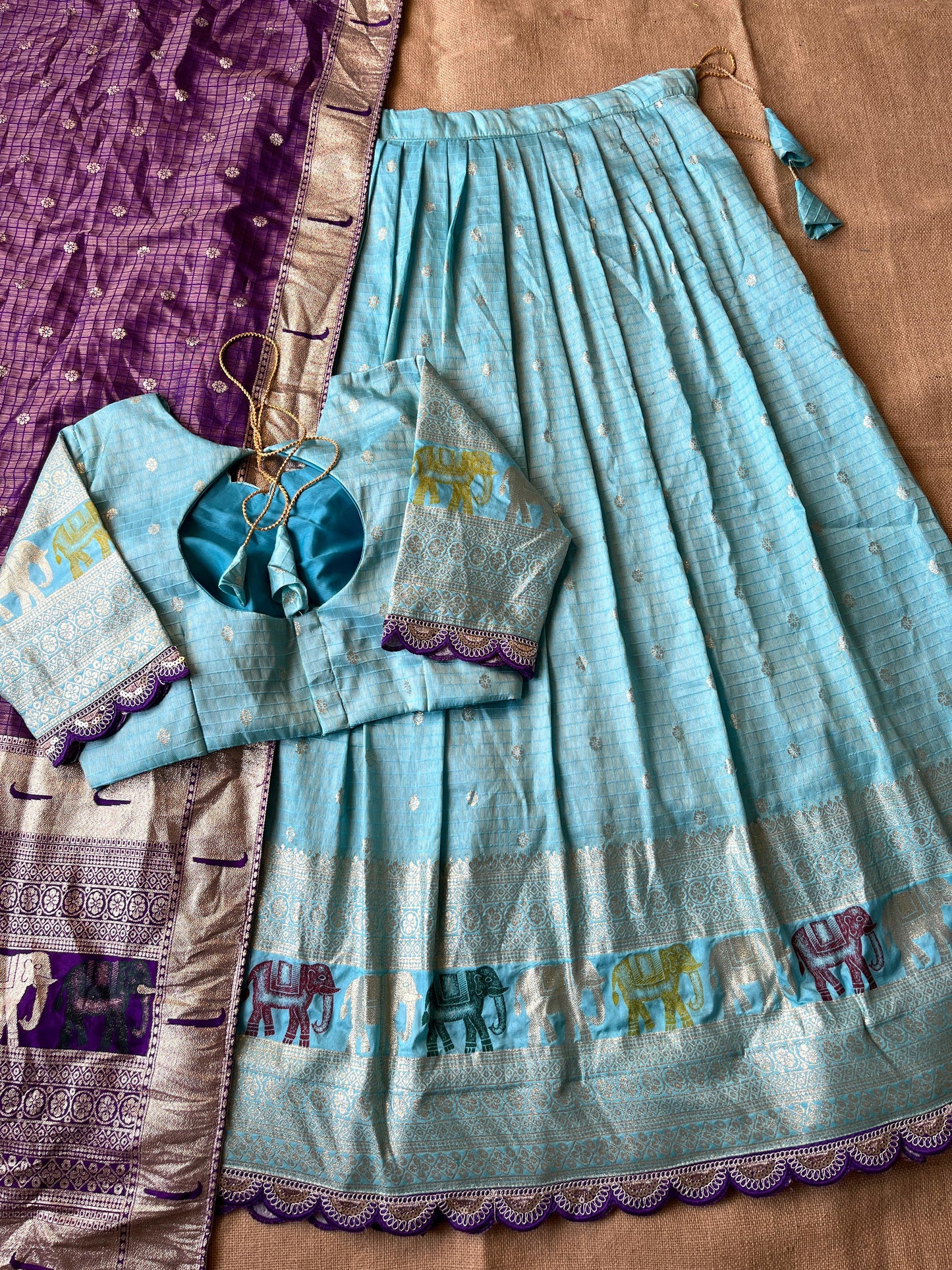 Elephant Chex Lehenga Set