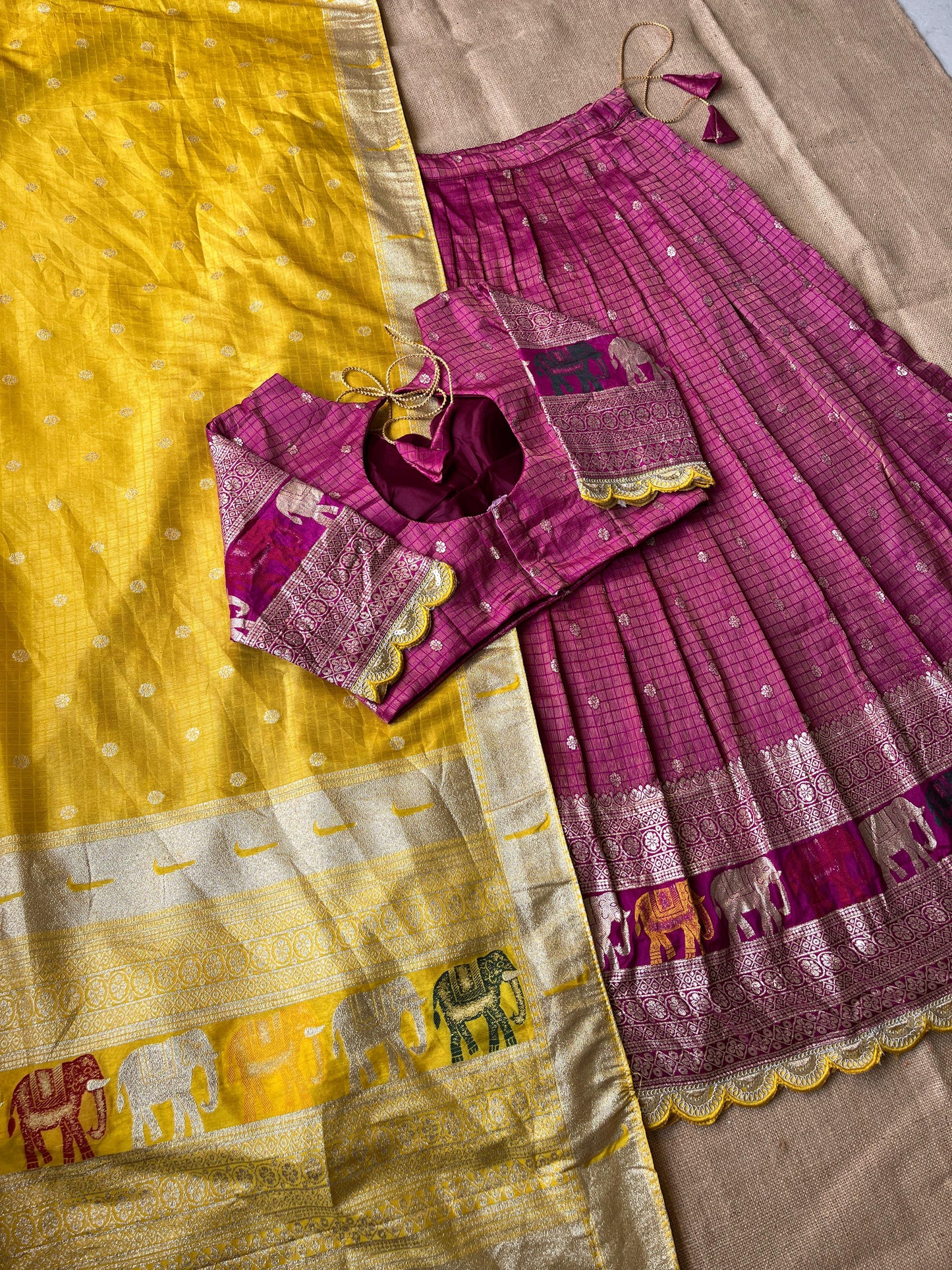 Elephant Chex Lehenga Set