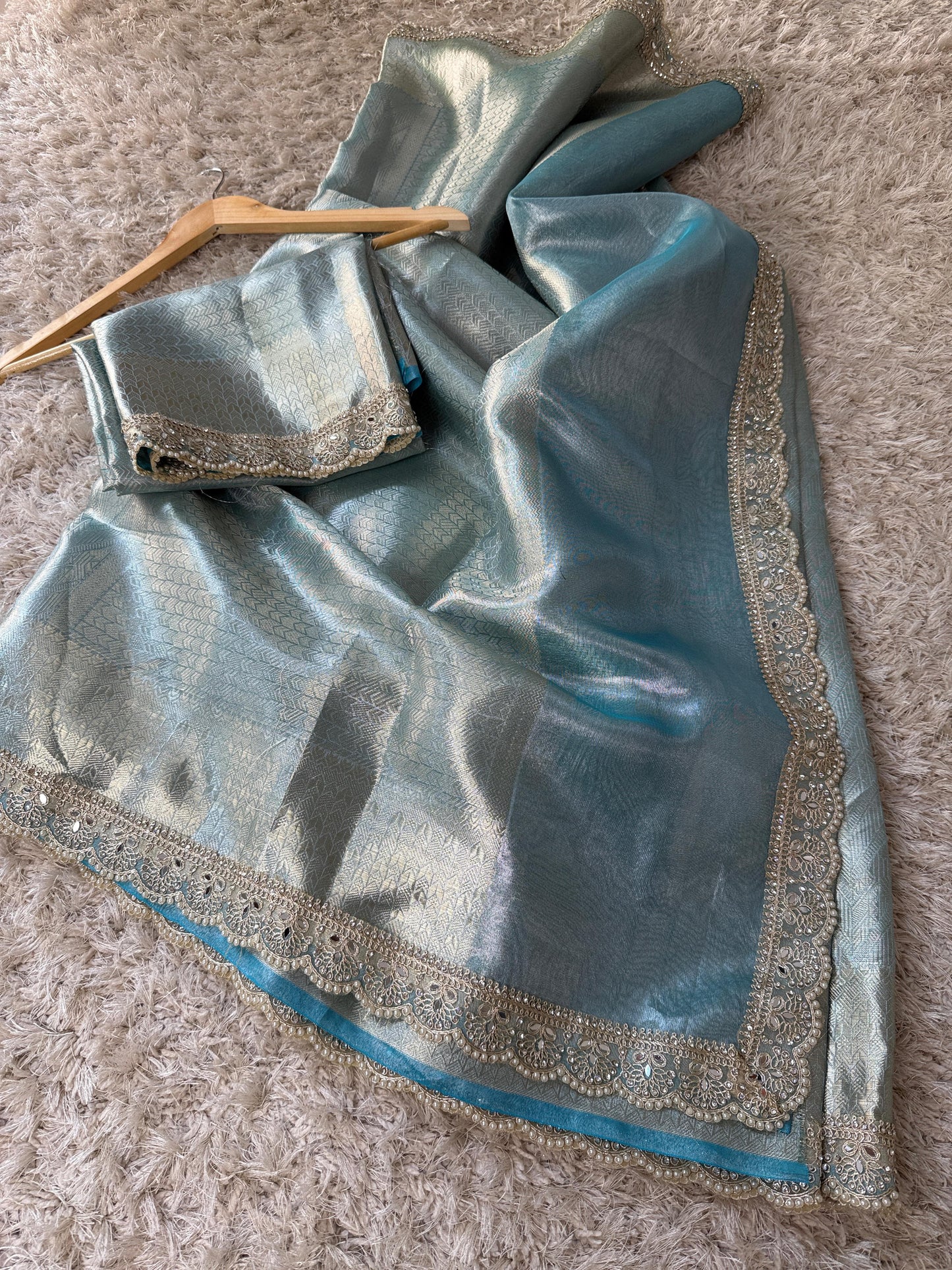 Kanjivaram Bridal Waskat Tissue Banarasi Silk Saree