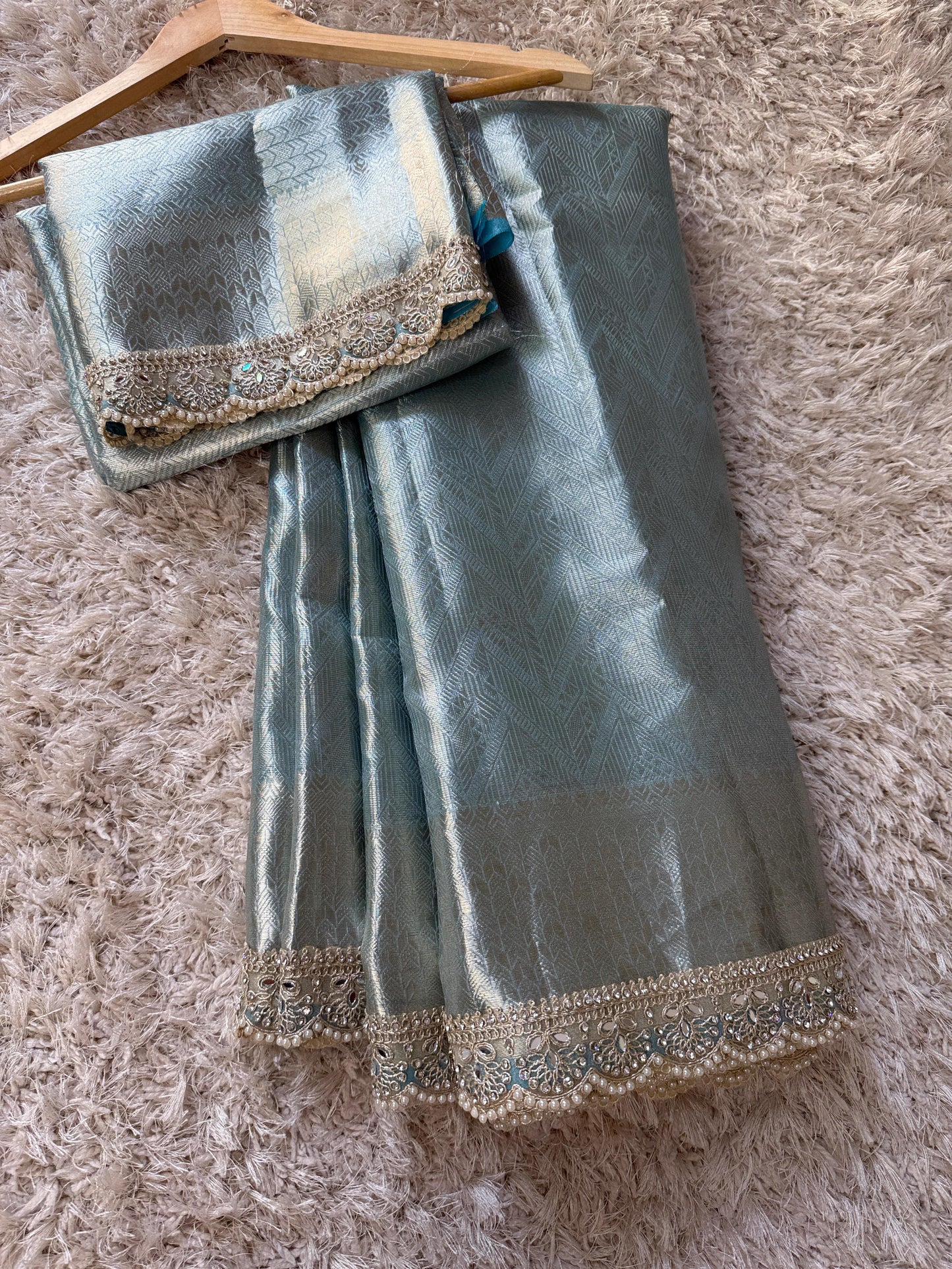 Kanjivaram Bridal Waskat Tissue Banarasi Silk Saree