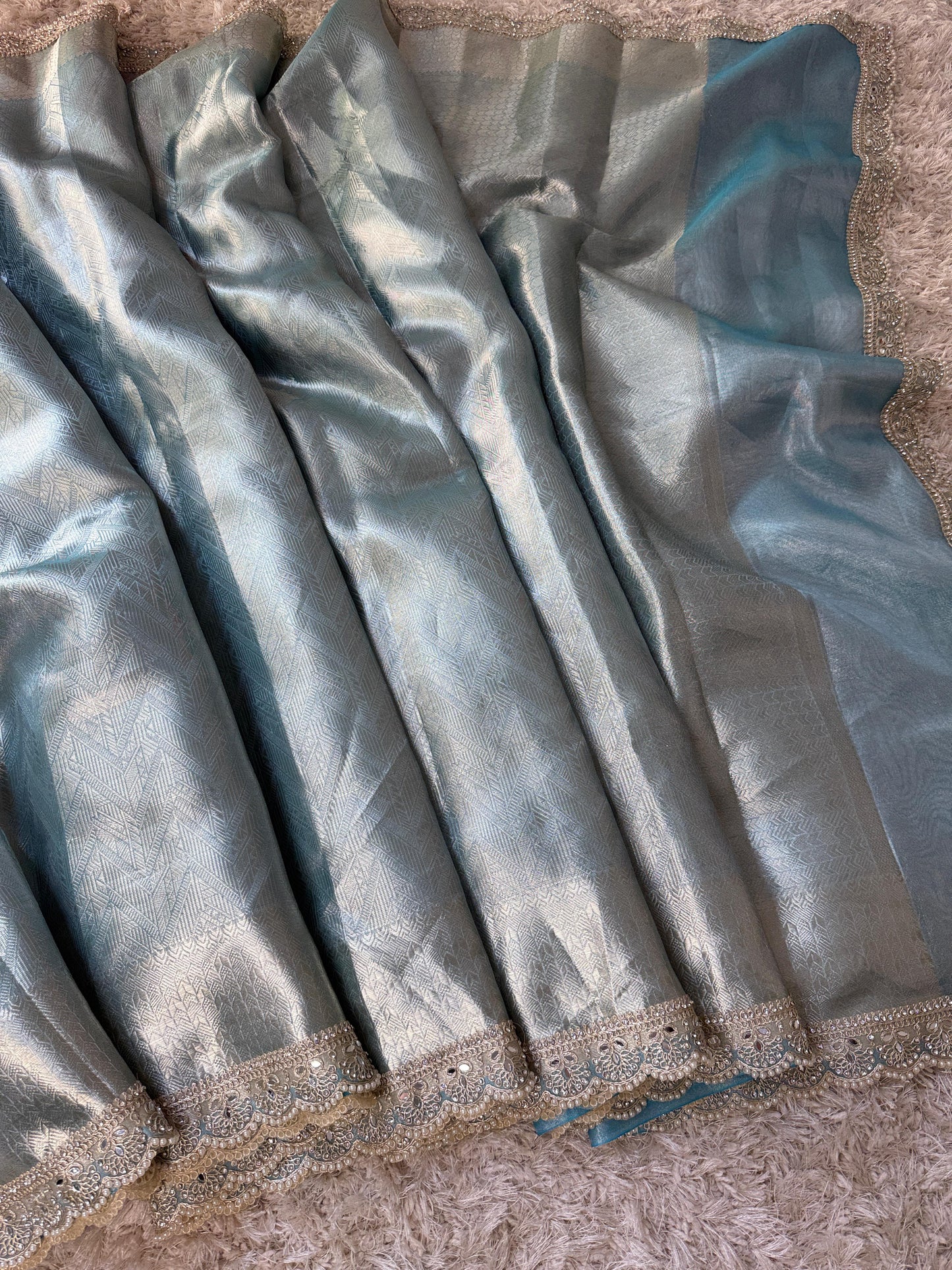 Kanjivaram Bridal Waskat Tissue Banarasi Silk Saree