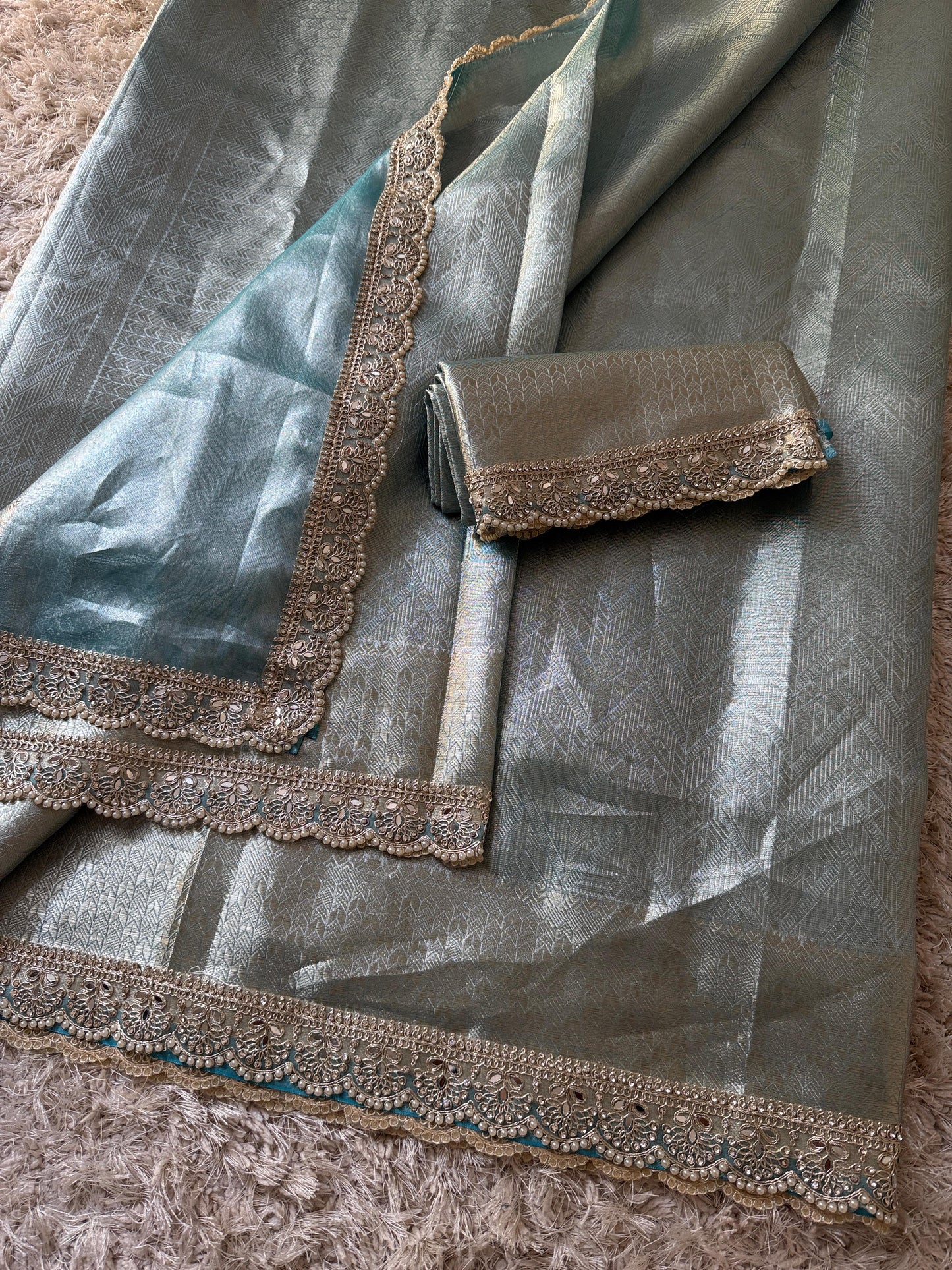 Kanjivaram Bridal Waskat Tissue Banarasi Silk Saree