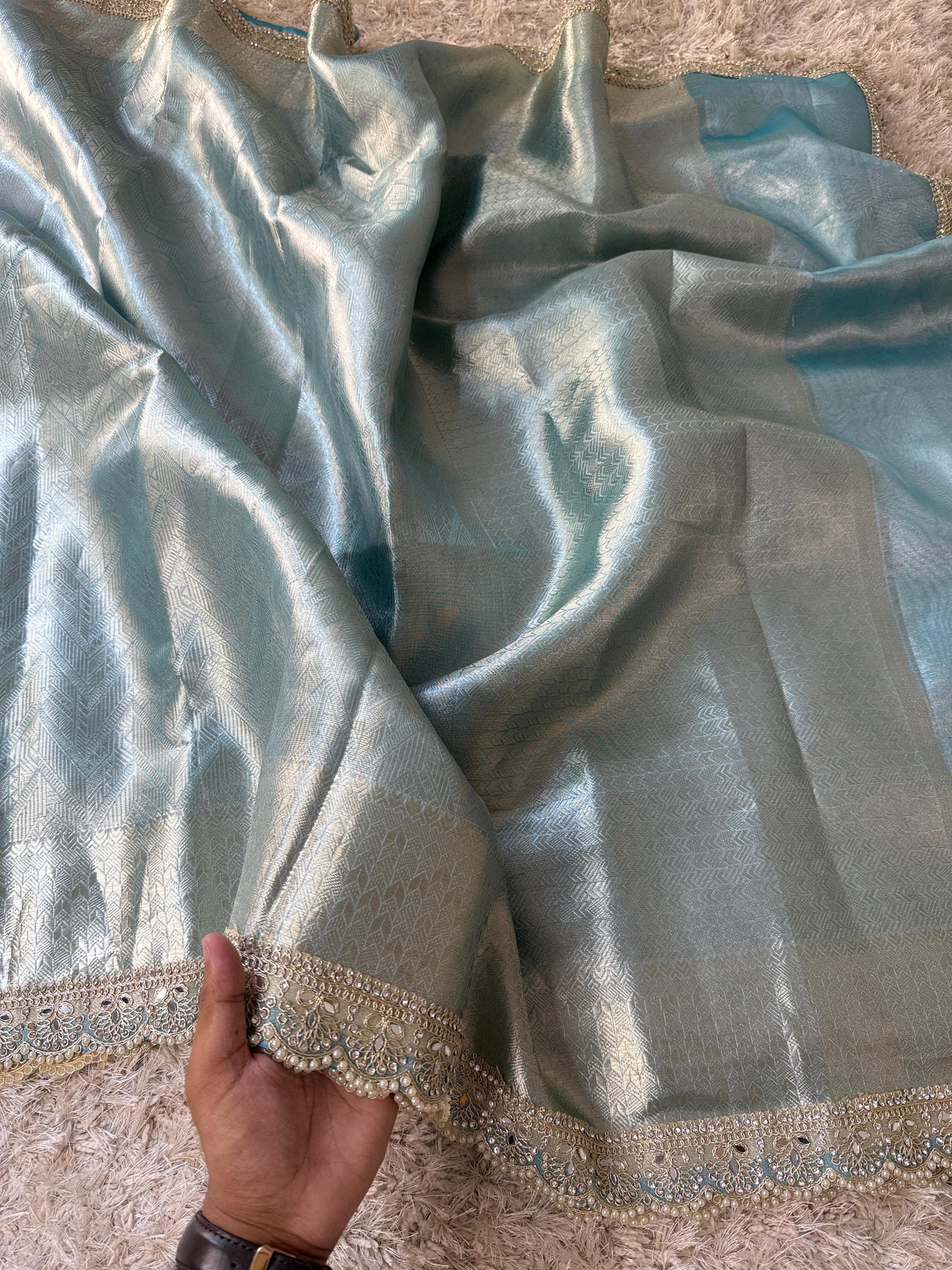 Kanjivaram Bridal Waskat Tissue Banarasi Silk Saree