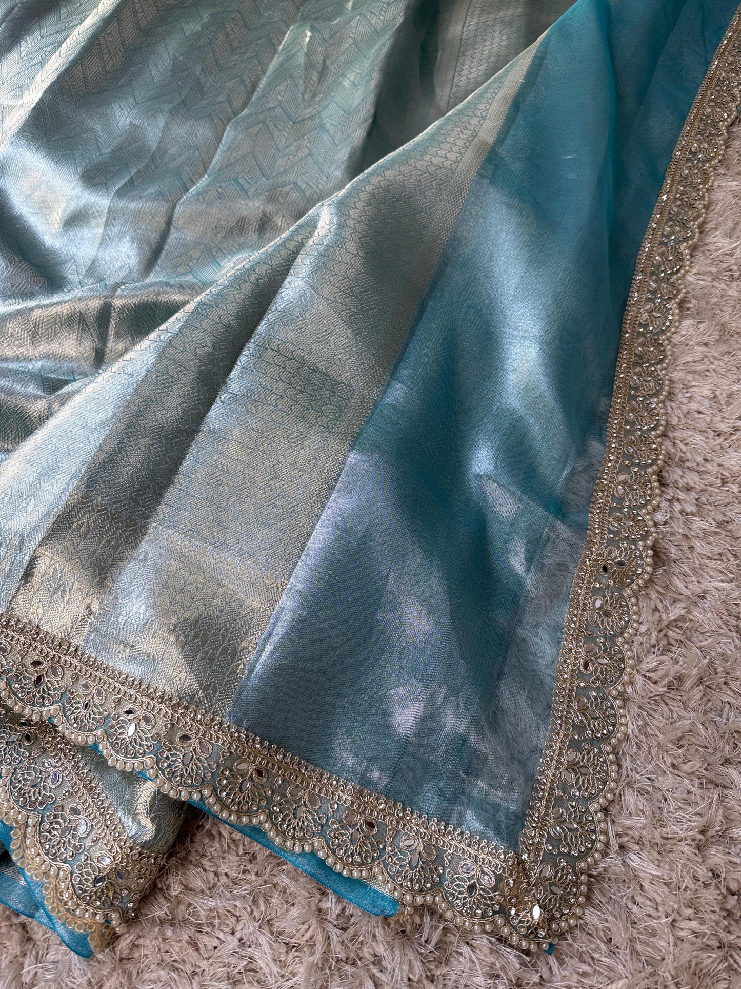 Kanjivaram Bridal Waskat Tissue Banarasi Silk Saree