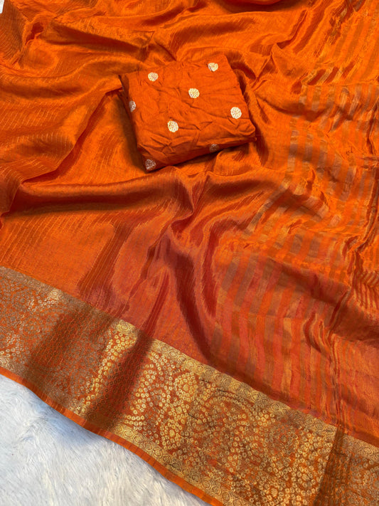 Pure Viscose Weaving Jacquard Saree