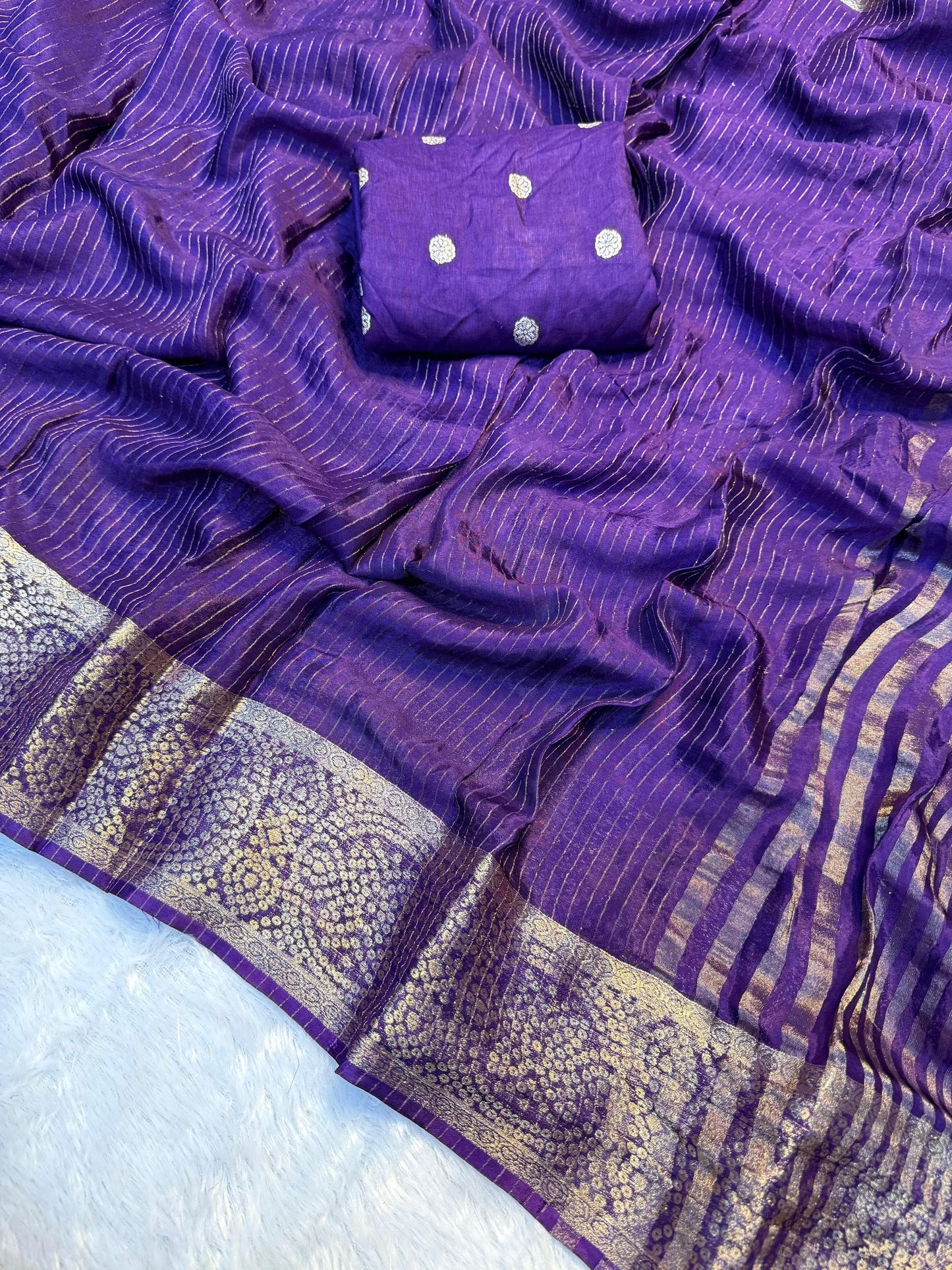 Pure Viscose Weaving Jacquard Saree