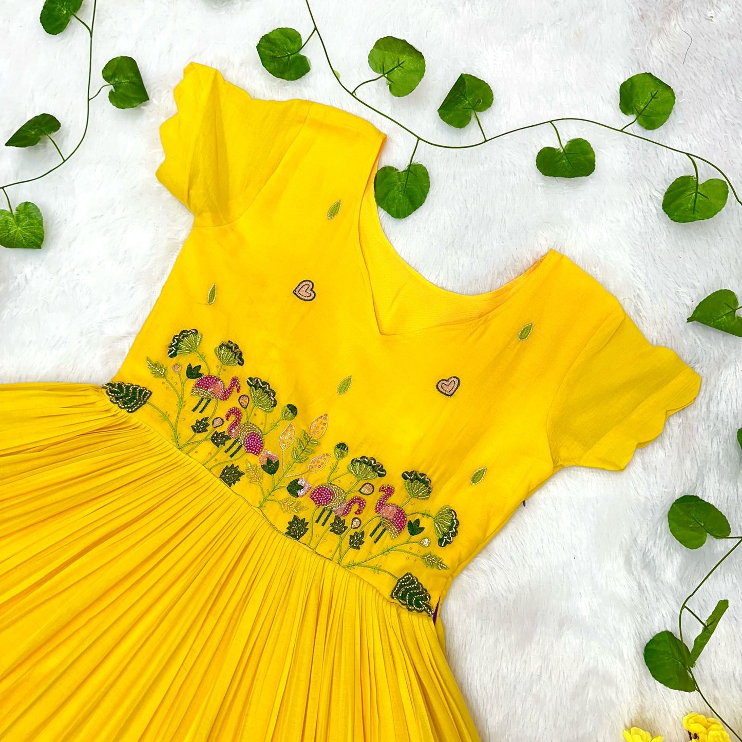 Cotton Gown with Maggam Work